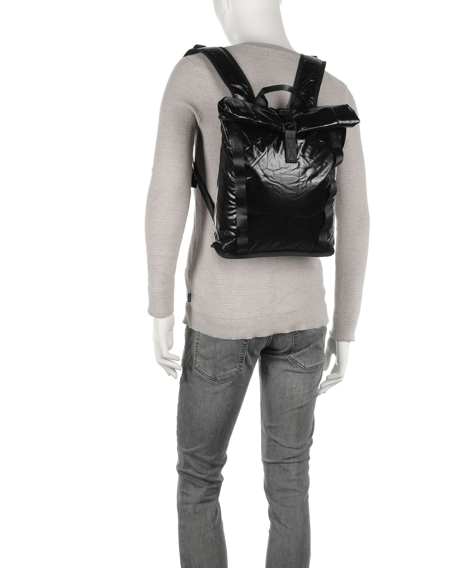 Rains Sibu Mini Rolltop backpack black