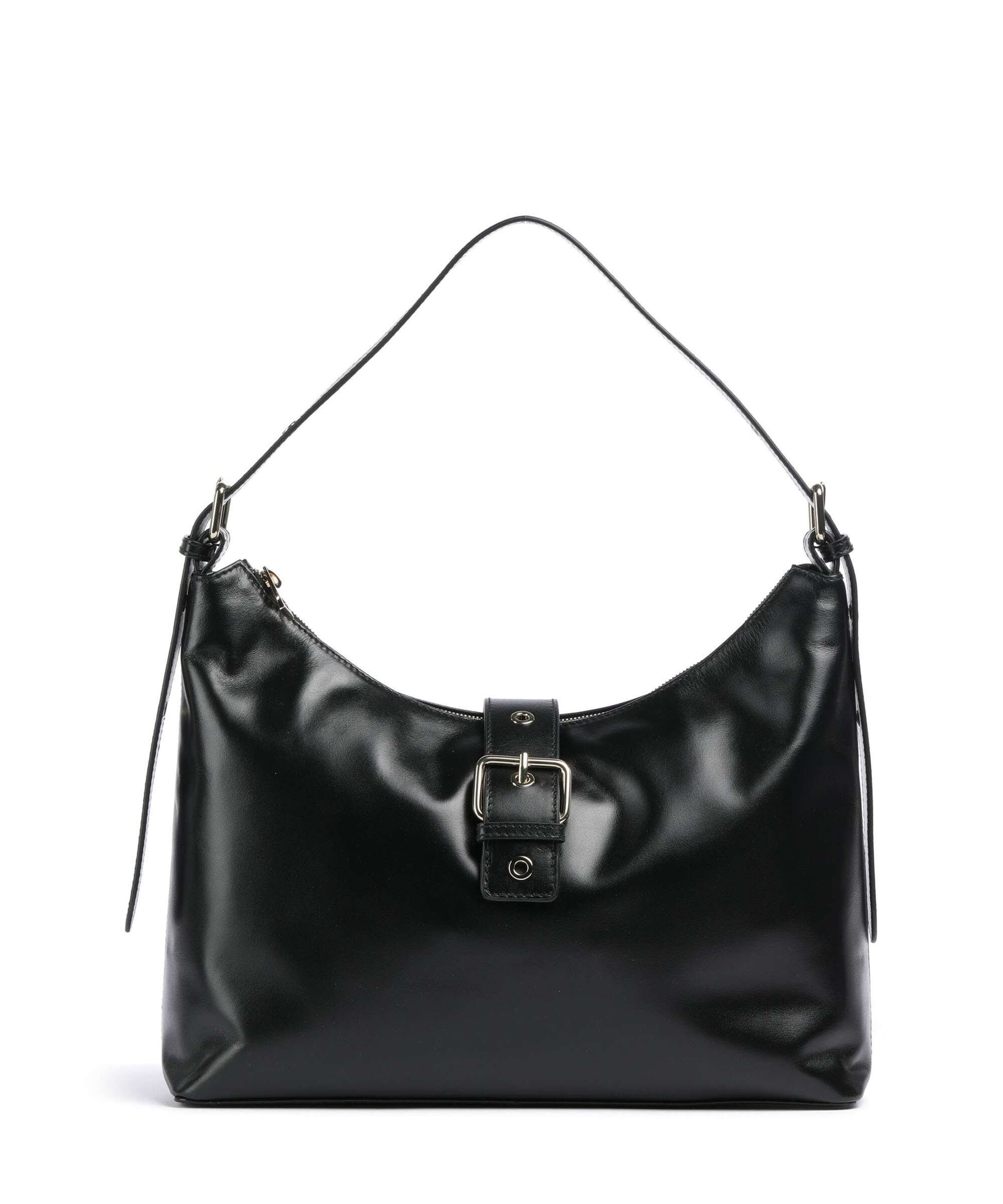 Núnoo Italian Leather Rio Buckle Hobo bag black