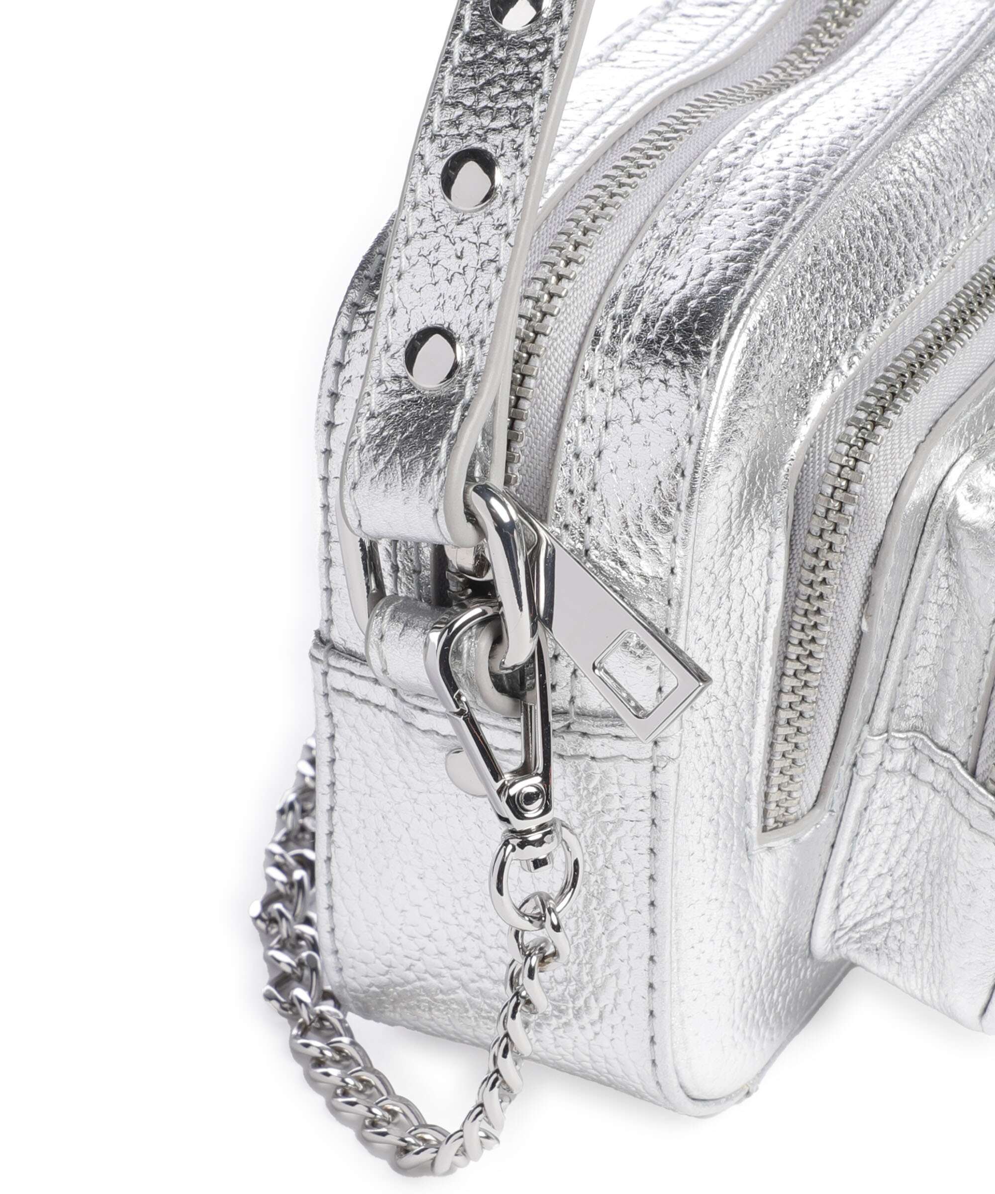 Núnoo Metallic Helena Crossbody bag silver