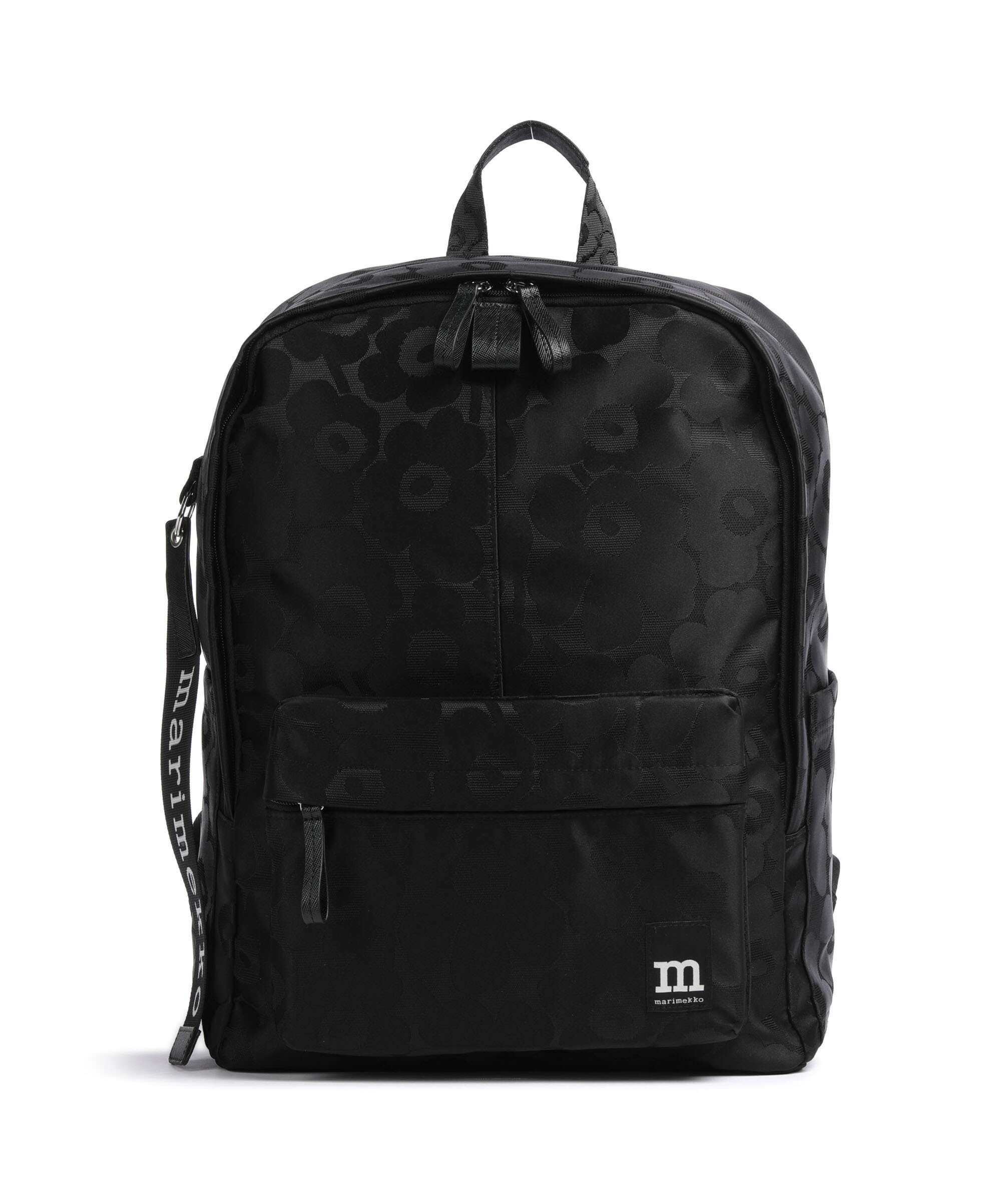 Marimekko Zip Top Unikko Backpack black