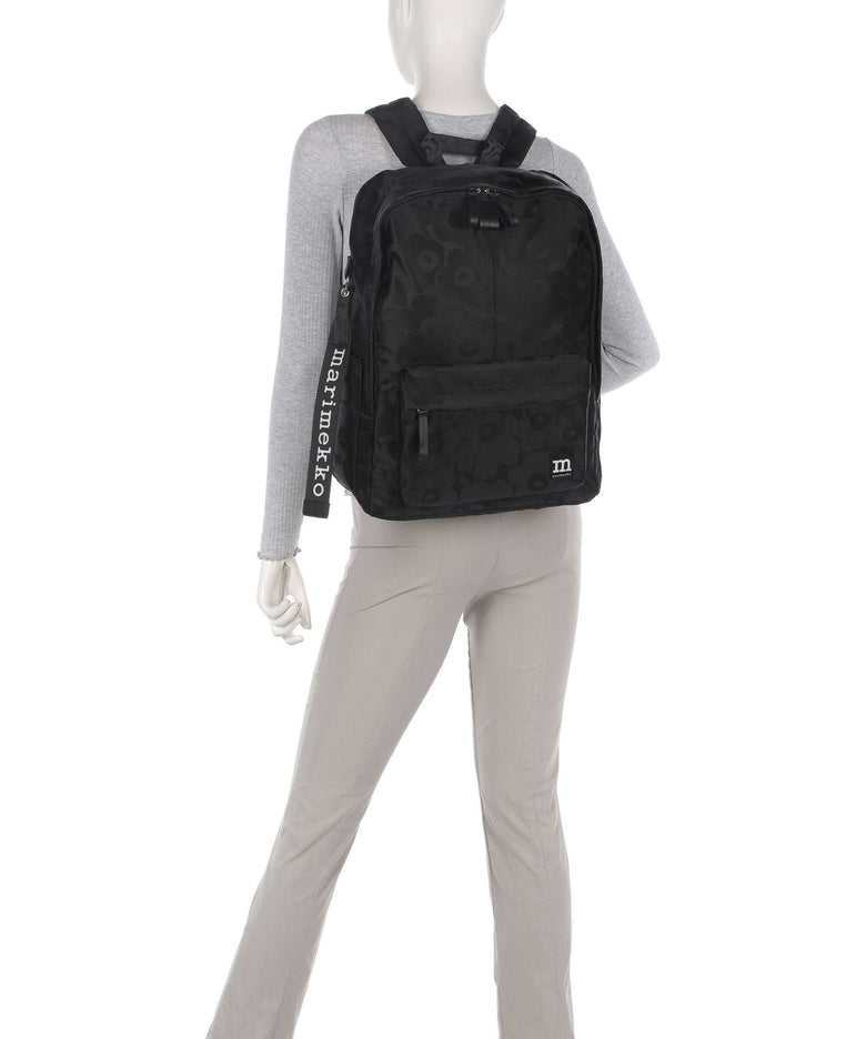 Marimekko Zip Top Unikko Backpack black