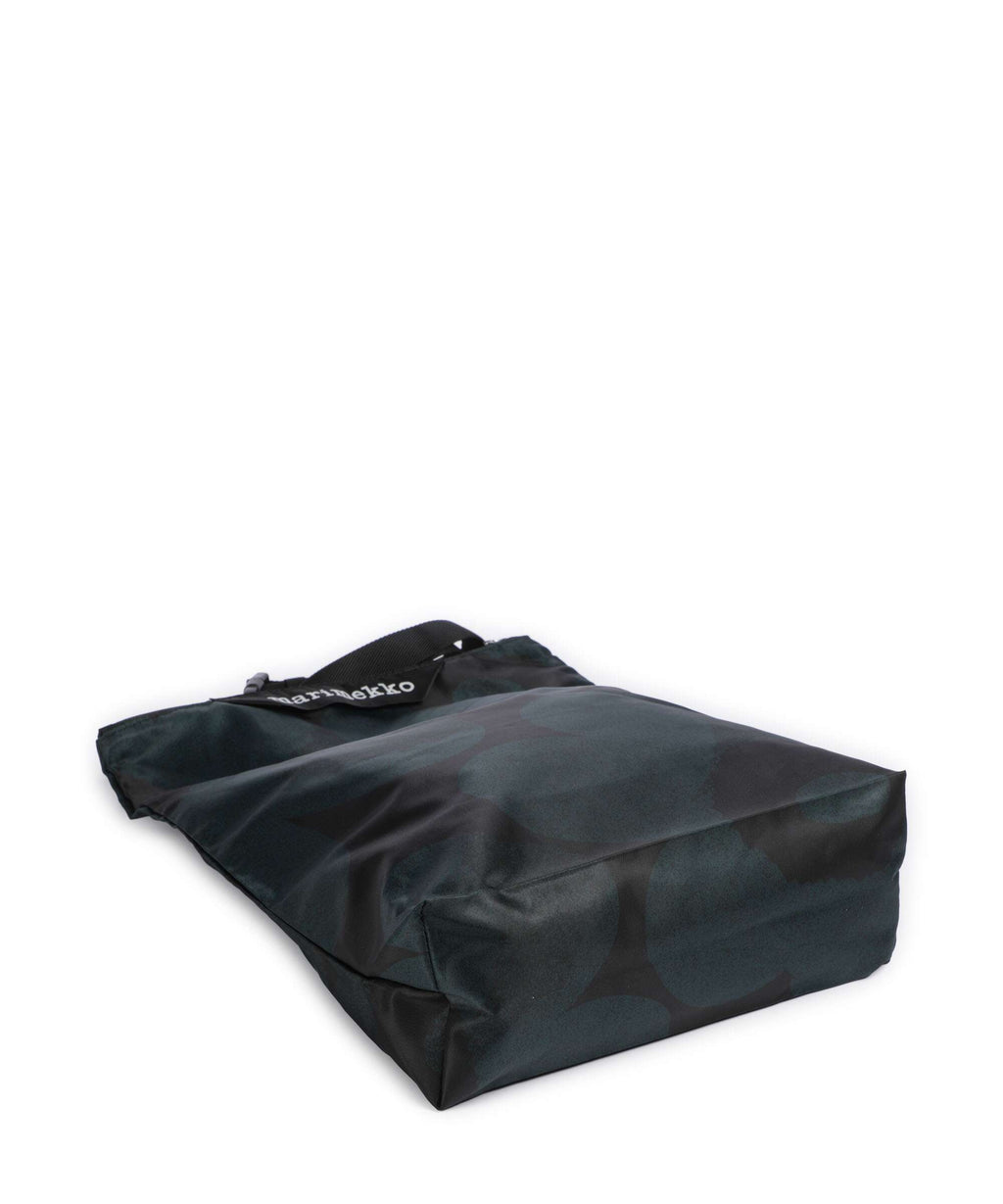 Marimekko Neat Unikko M Hobo bag dark green/black