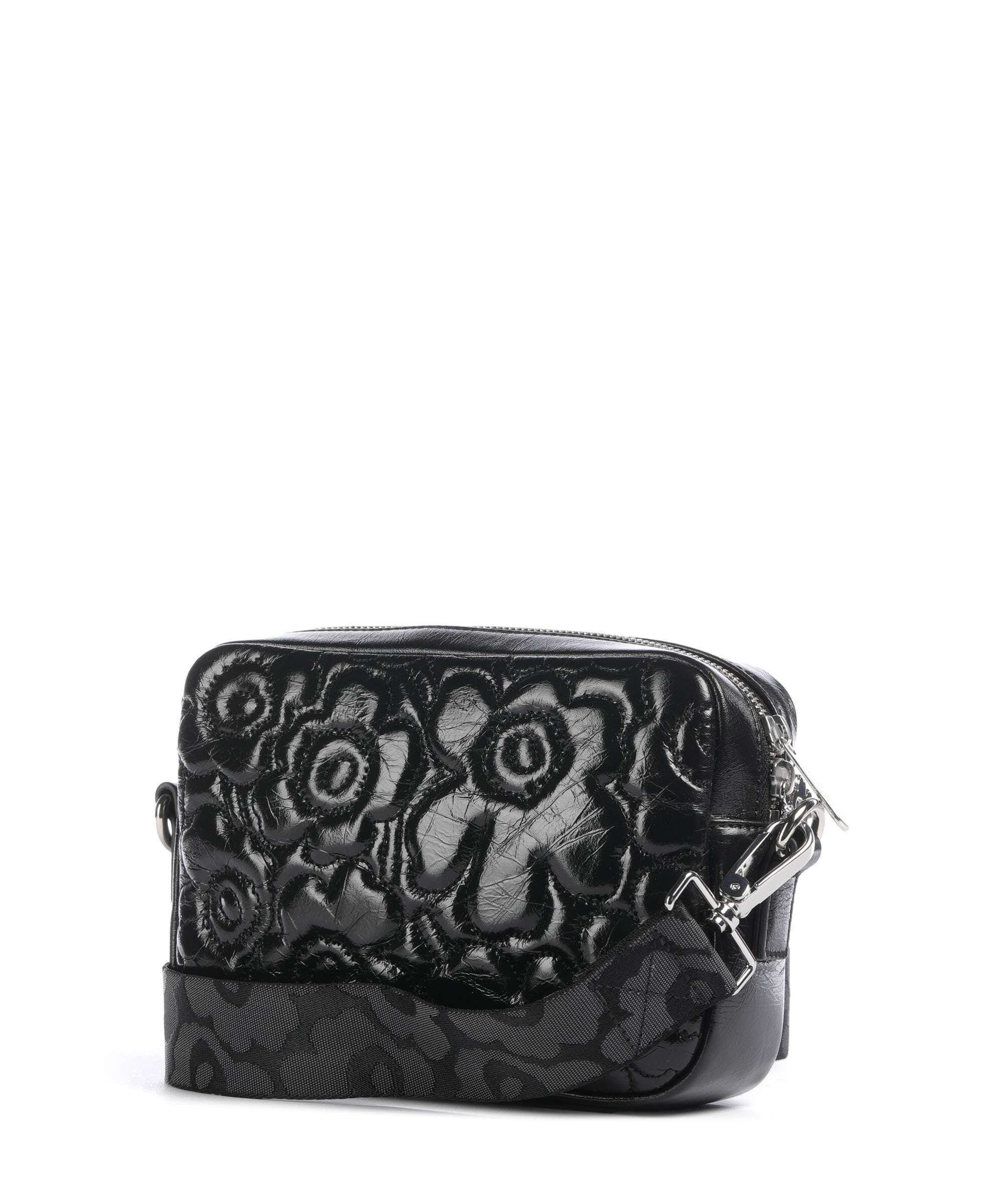 Marimekko Gratha Soft Unikko Crossbody bag shiny black
