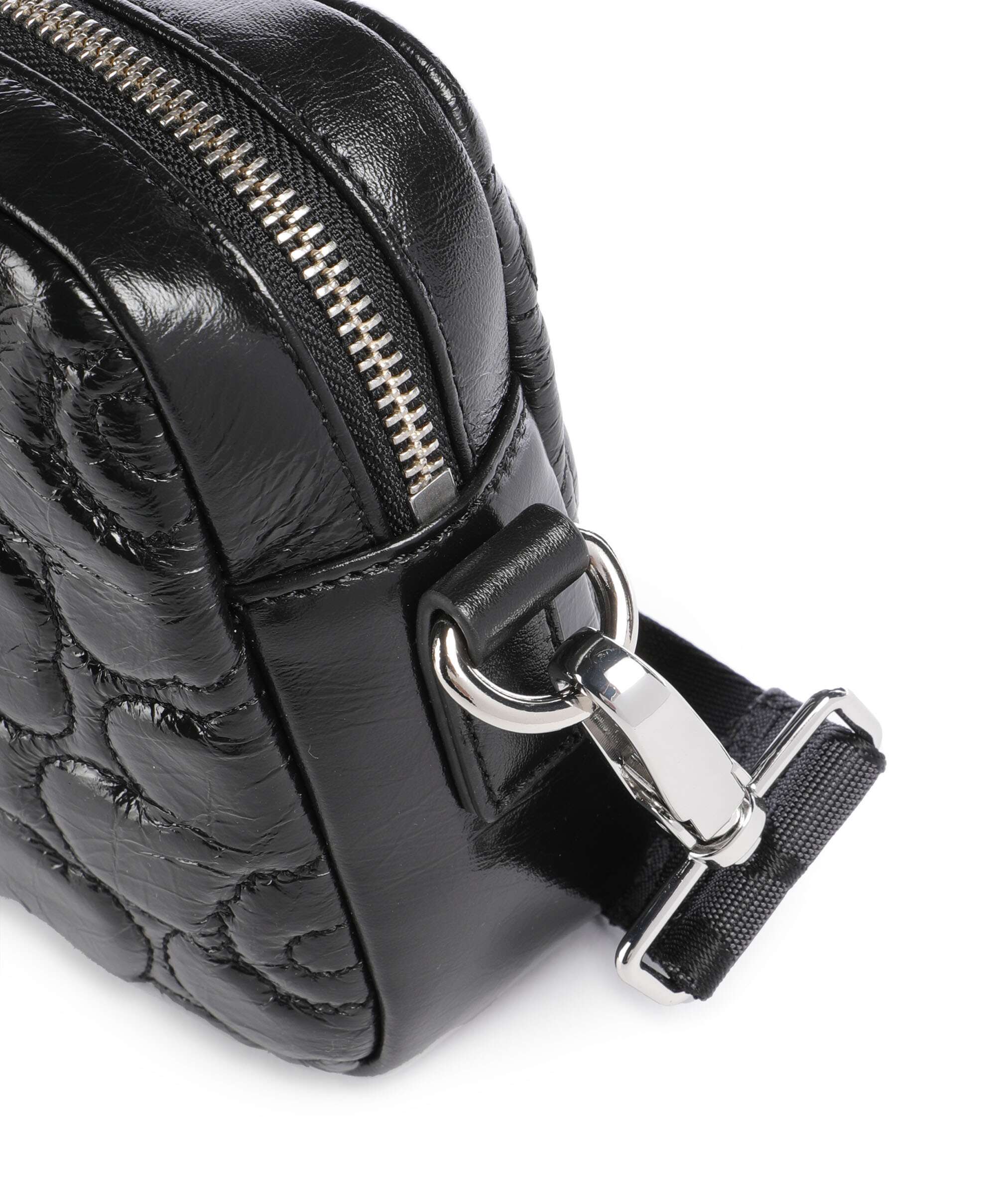 Marimekko Gratha Soft Unikko Crossbody bag shiny black