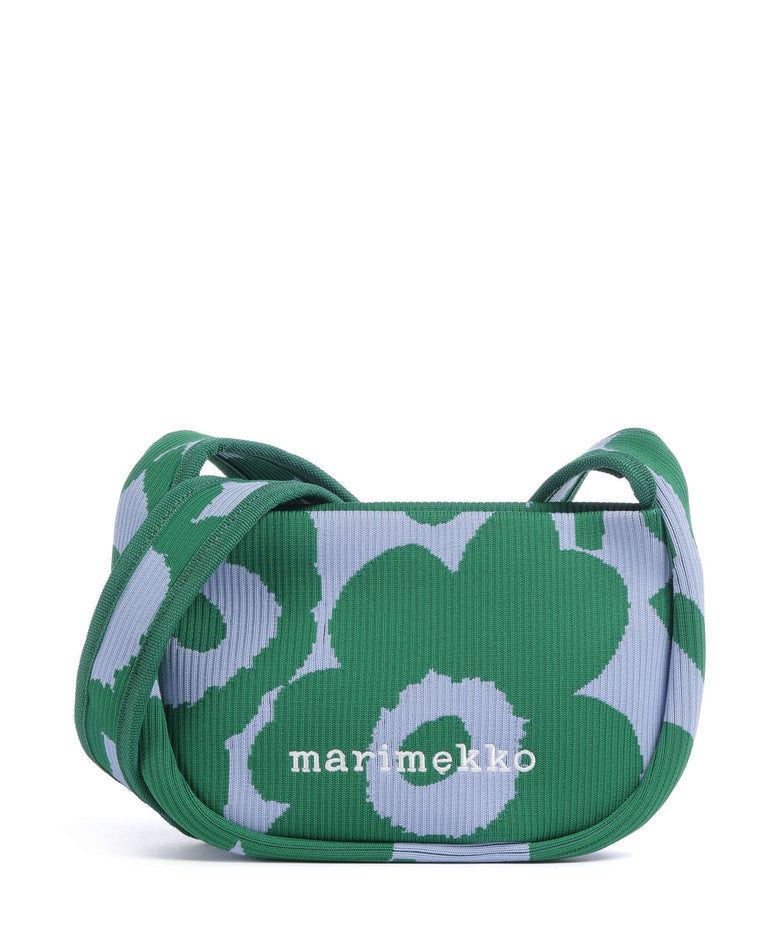 Marimekko Knitted Unikko Shoulder bag dark green/blue