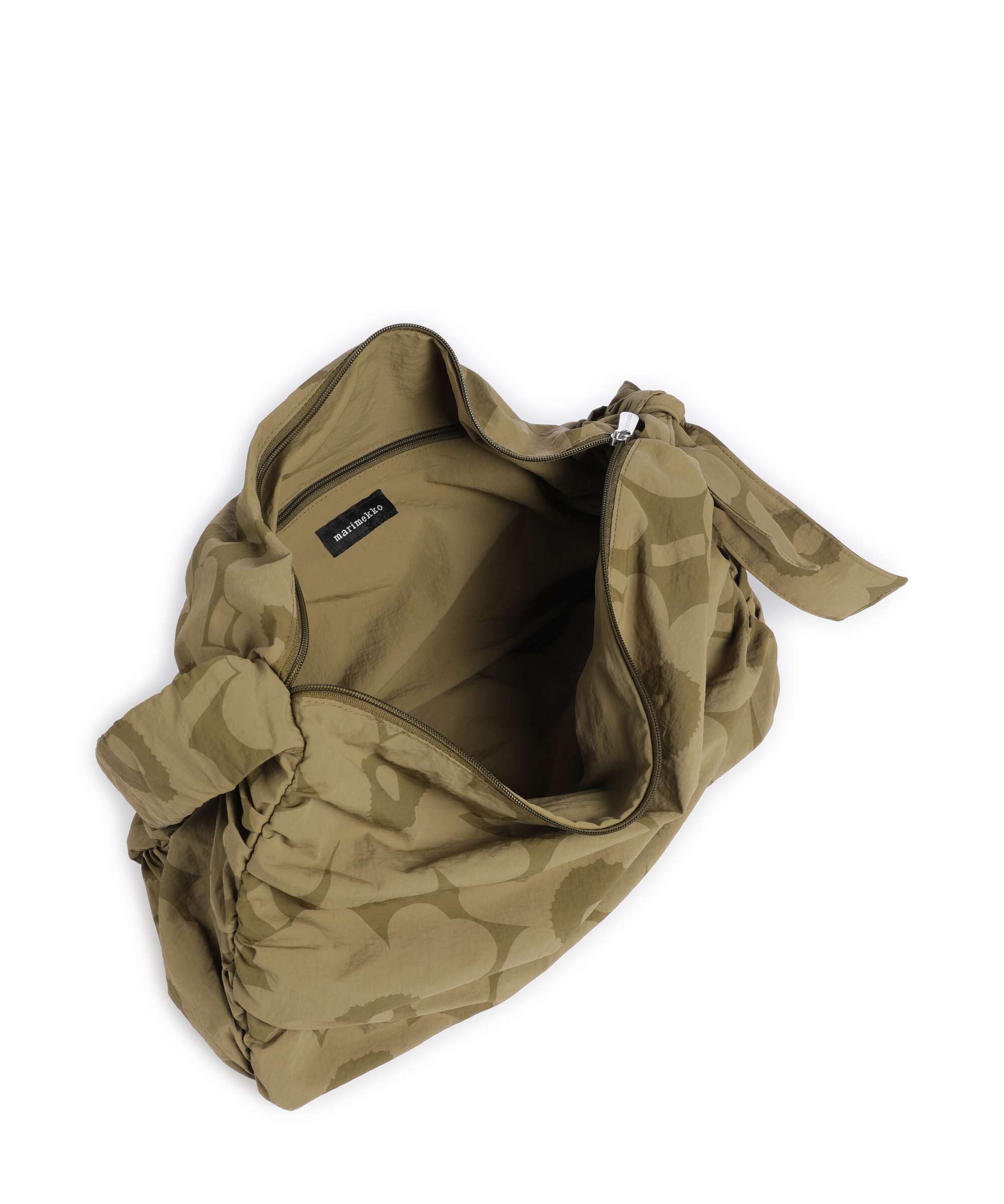 Marimekko Utu L Unikko Hobo bag olive green/khaki green