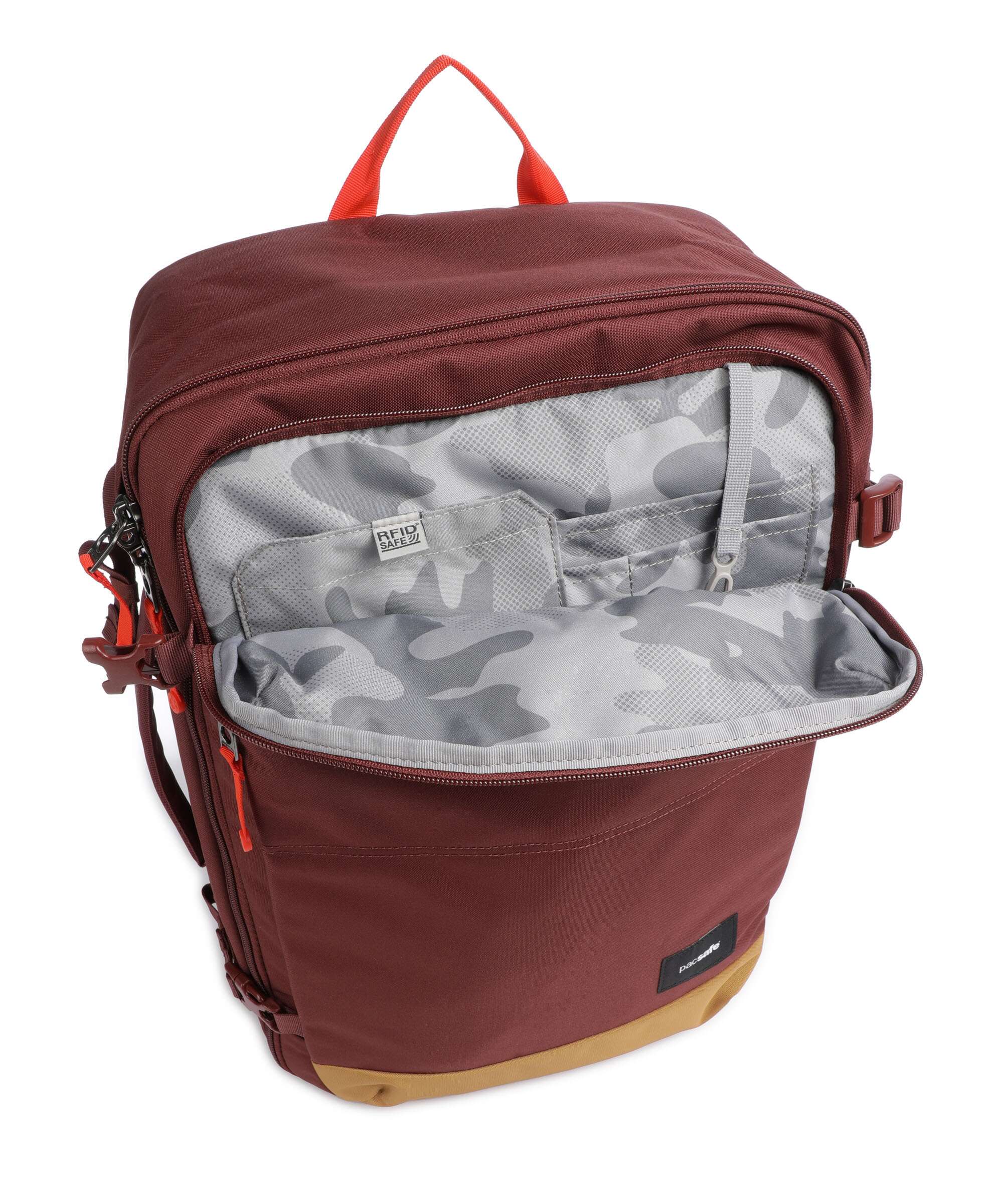 Pacsafe Go 34 Travel backpack garnet red