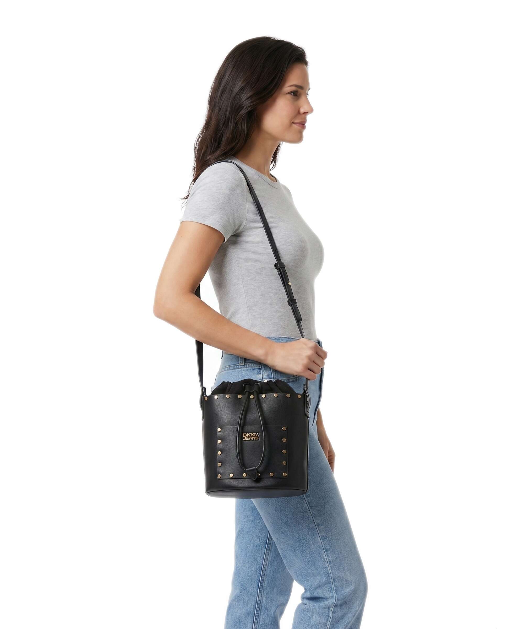 DKNY Payton Bucket bag black/gold