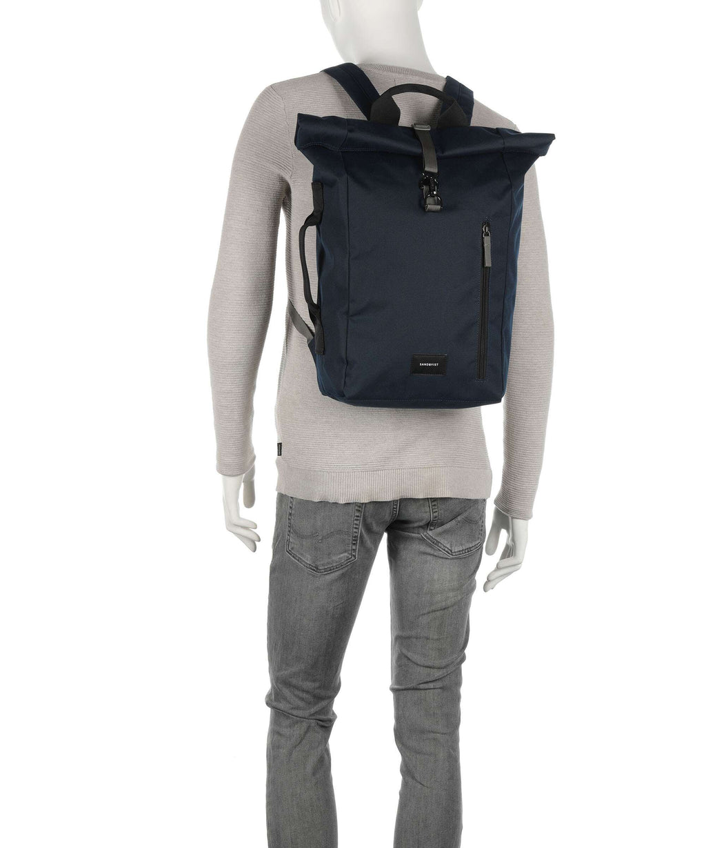 Sandqvist Ground Dante Vegan Rolltop backpack dawn green