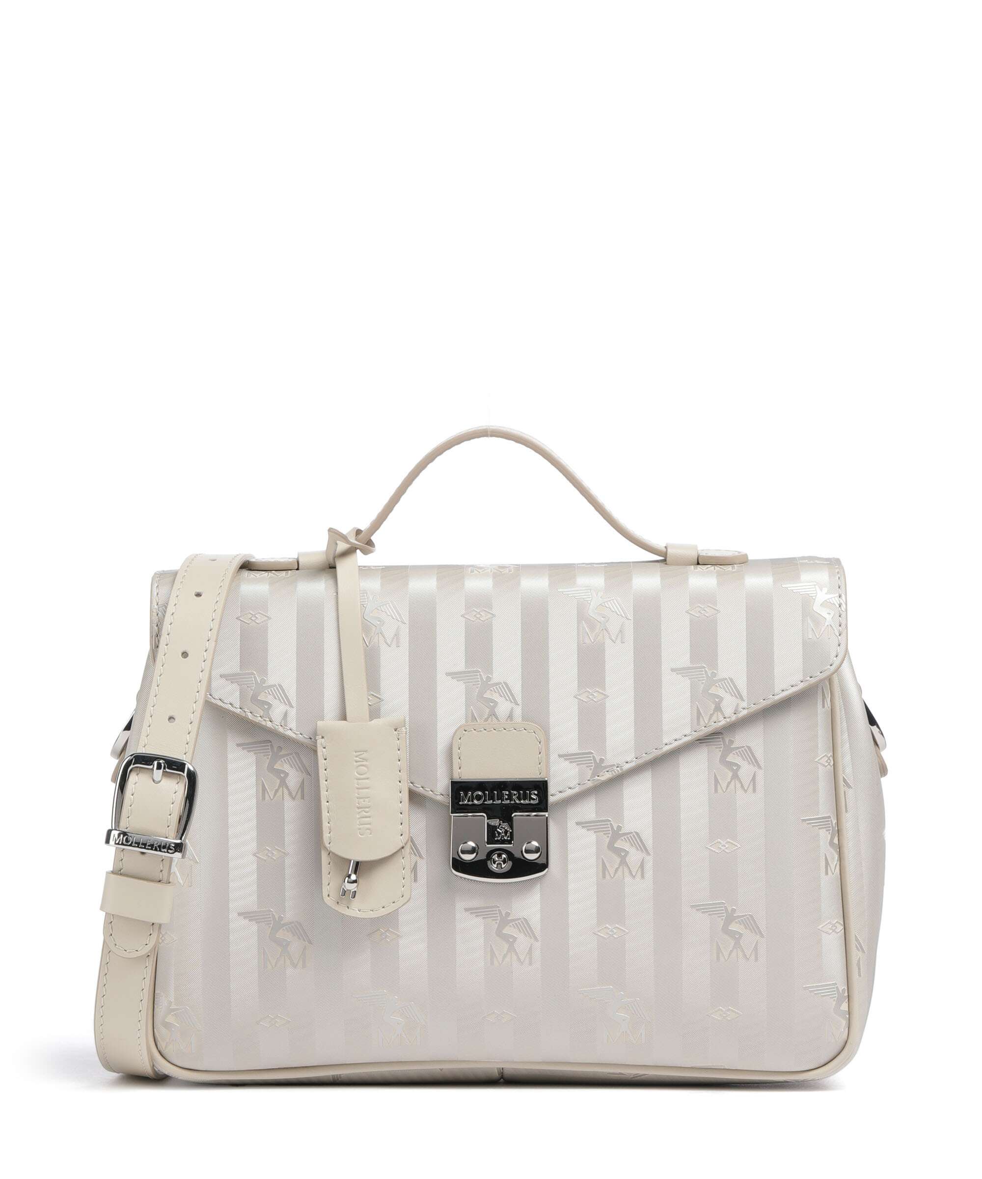 Maison Mollerus Vinerus Marly Crossbody bag metallic silber/perle