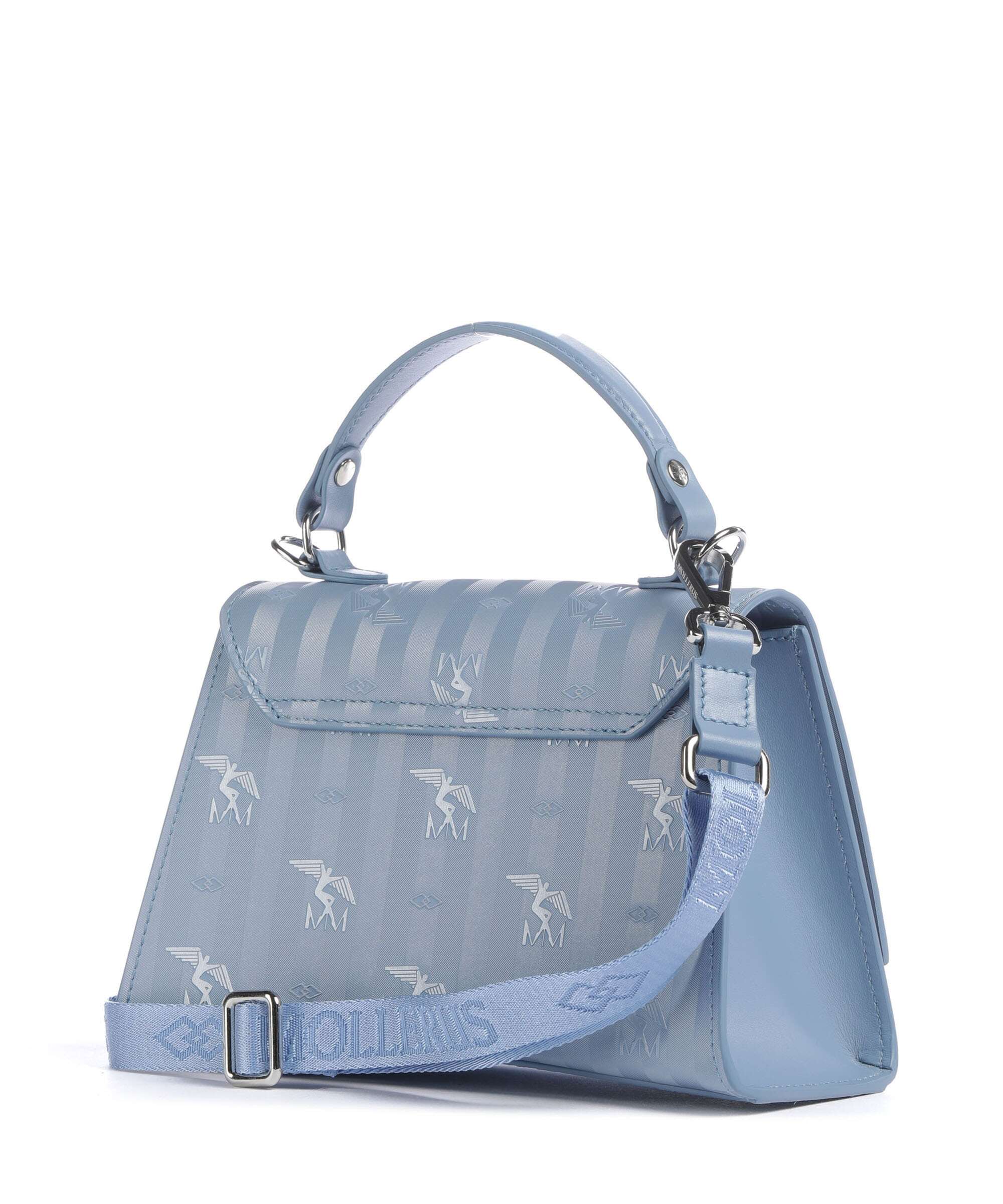Maison Mollerus Vinerus Romont Handbag metallic silber/sky