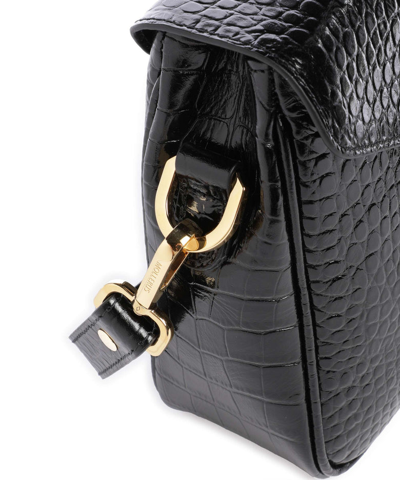 Maison Mollerus Croco Marly Handbag classic schwarz