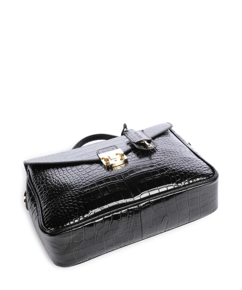 Maison Mollerus Croco Marly Handbag classic schwarz