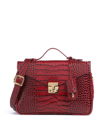 Maison Mollerus Croco Marly Käsilaukku antique rot