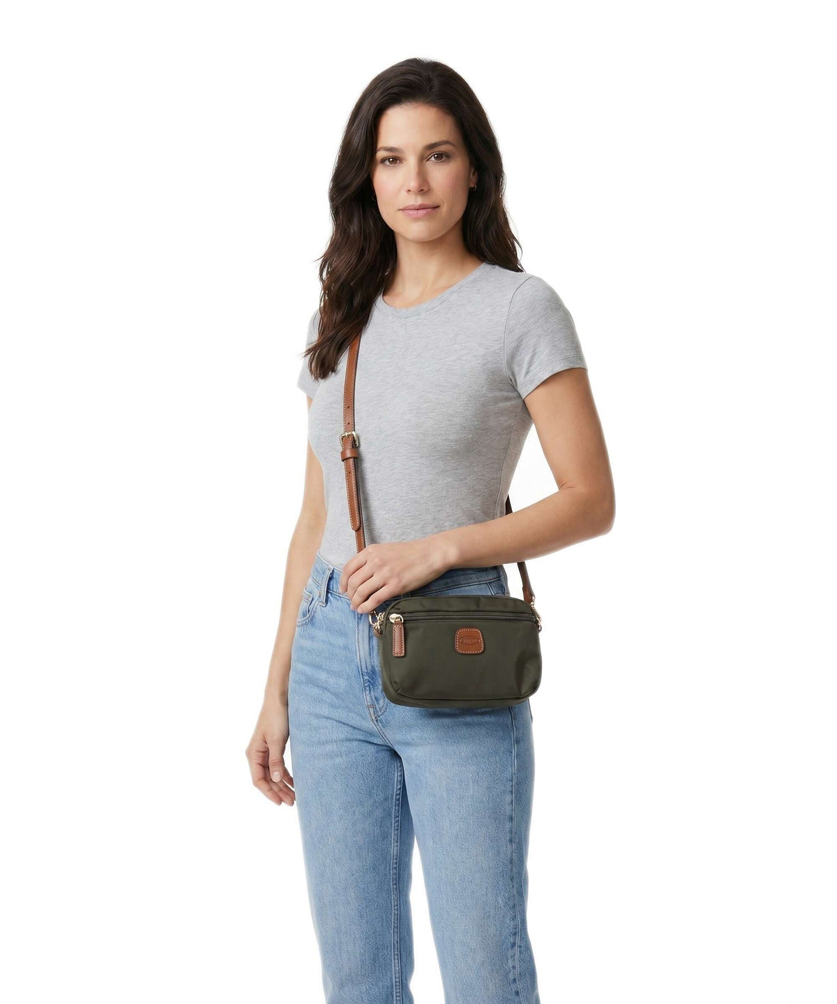 Brics X-Collection Crossbody bag olive