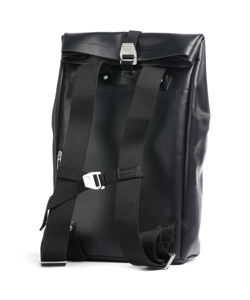 Brooks England Pickwick Reflective Leather Large Rolltop backpack black