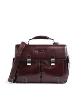 Piquadro Blue Square Briefcase mahogany