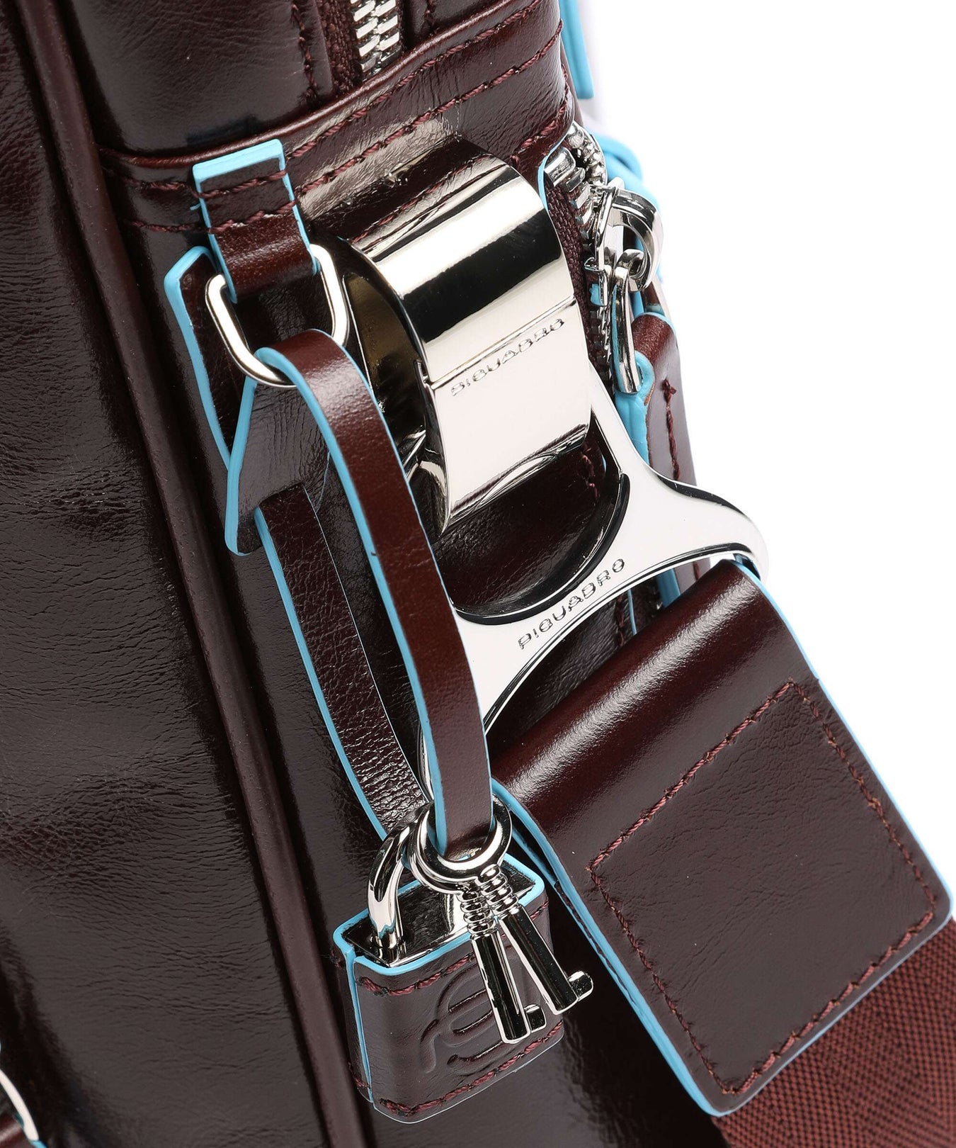 Piquadro Blue Square Briefcase mahogany