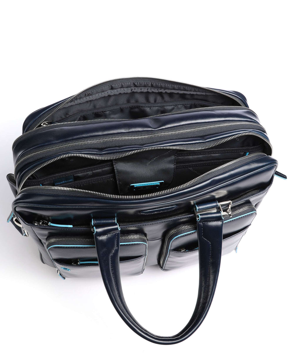 Piquadro Blue Square Briefcase blu