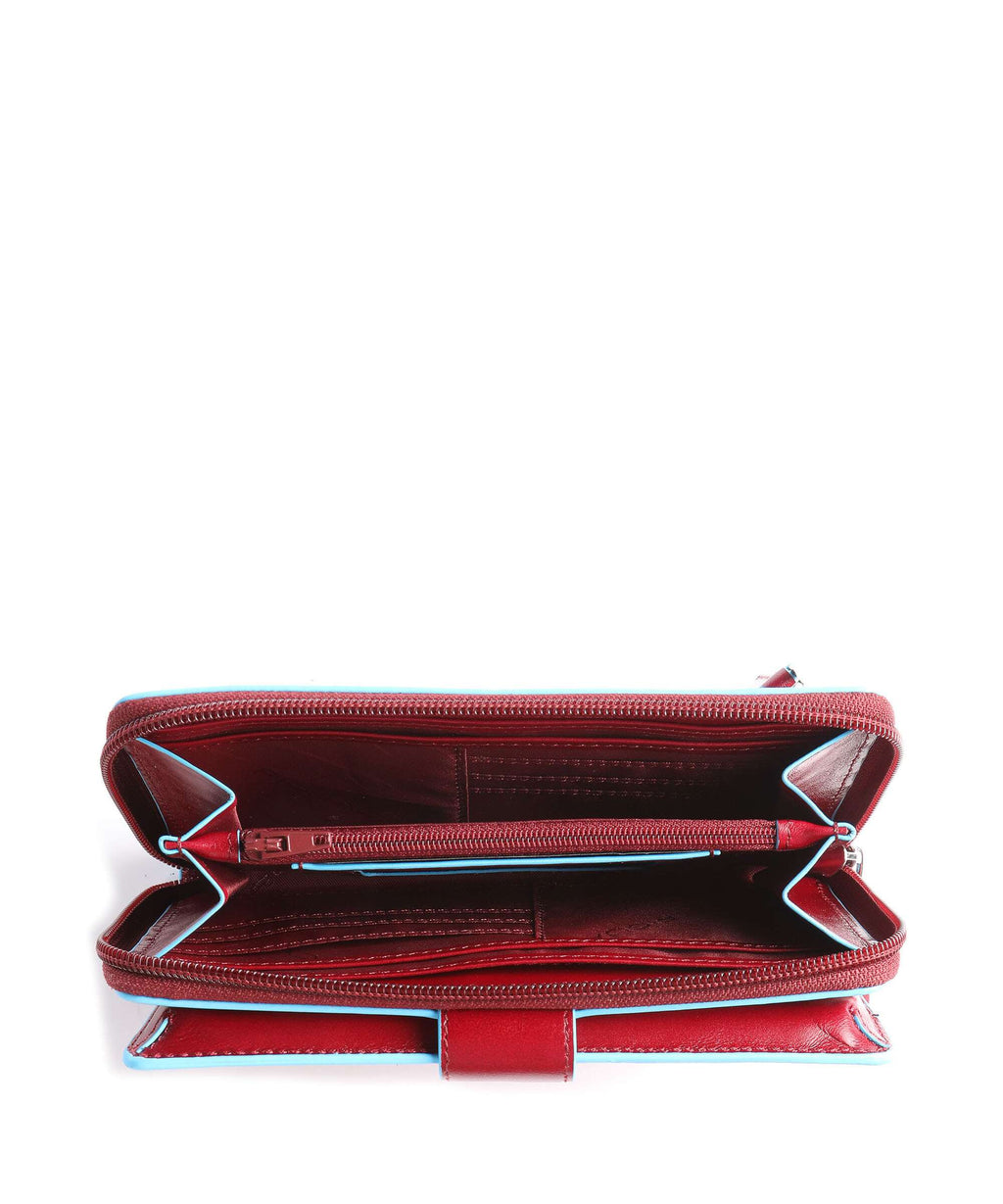 Piquadro Blue Square Wallet red