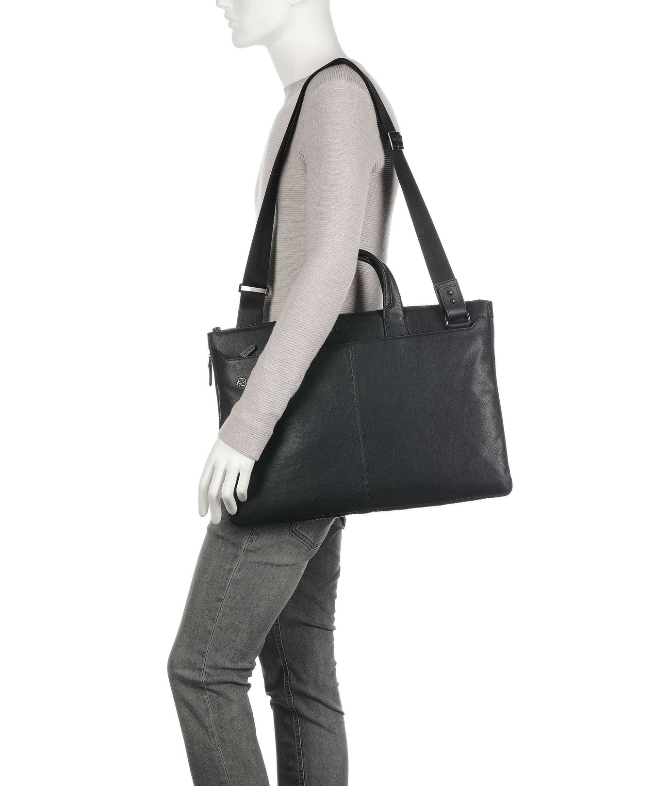 Piquadro Black Square Briefcase black