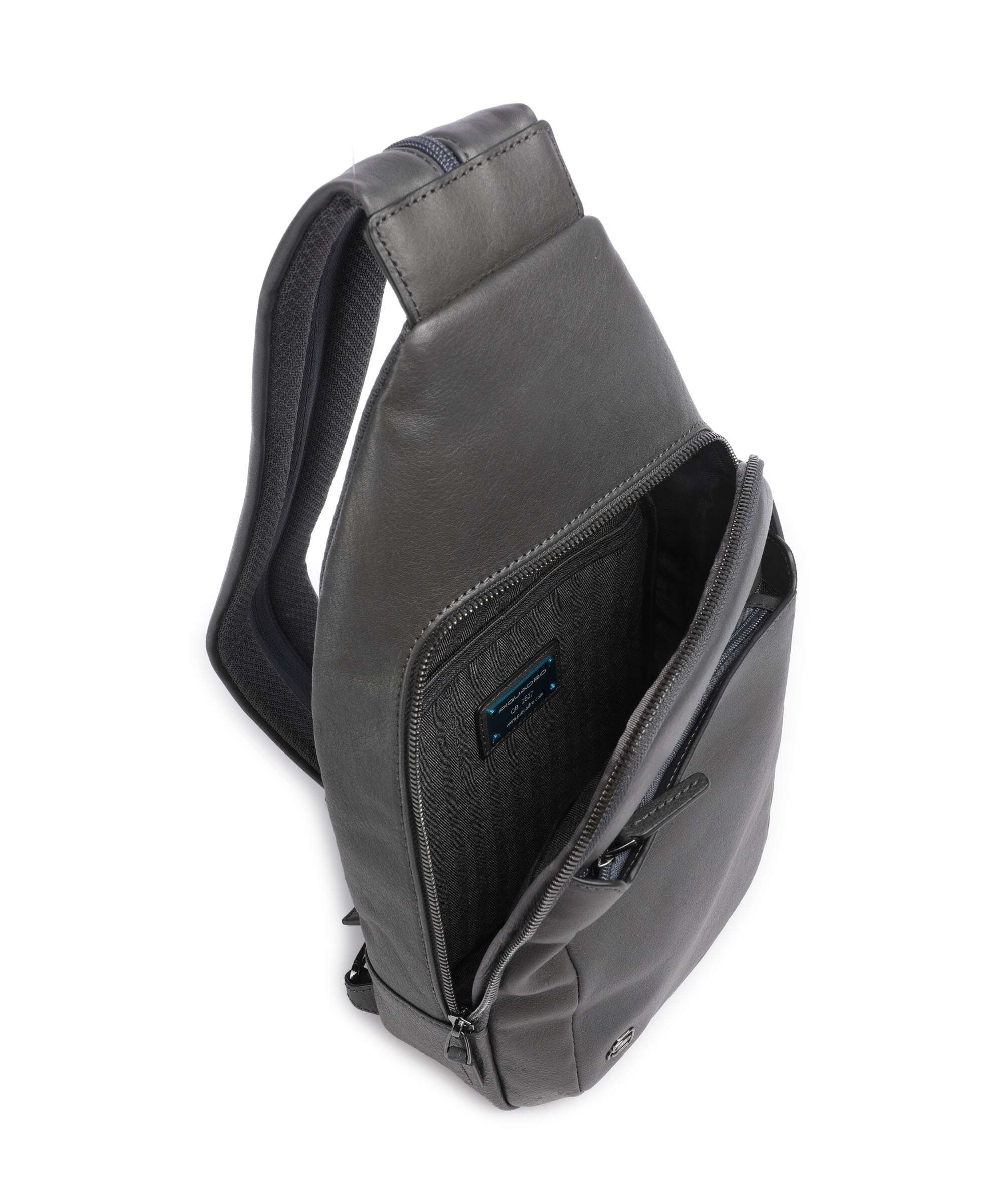 Piquadro Black Square Sling bag blue ocean