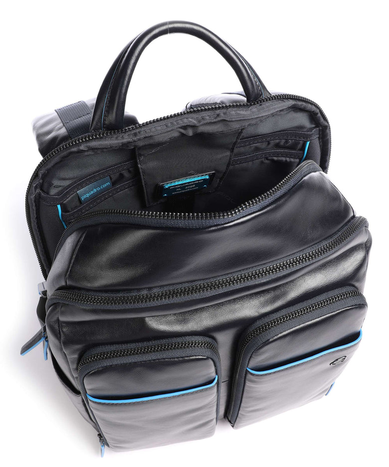 Piquadro Blue Square Revamp RFID Laptop backpack blue