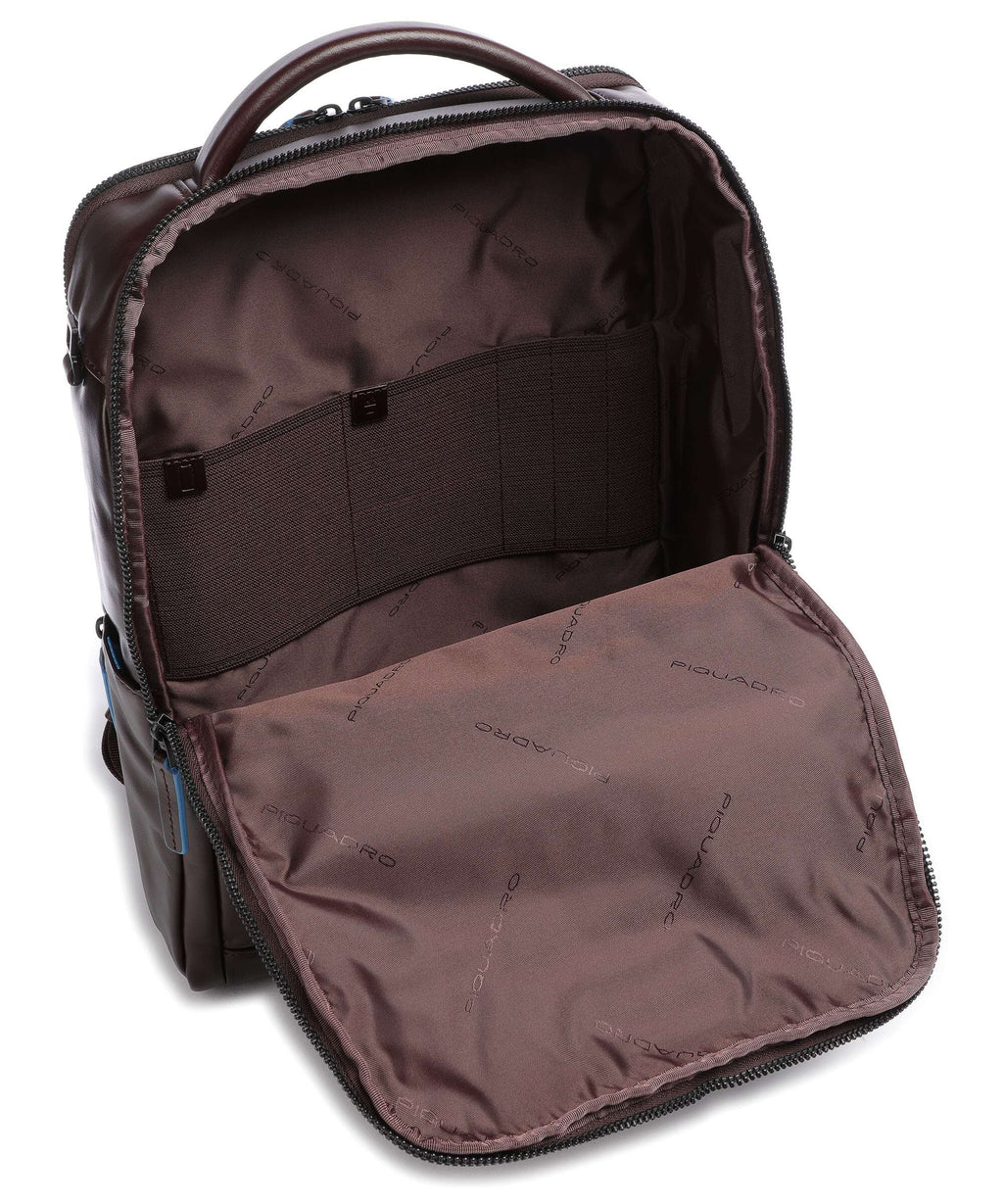 Piquadro Blue Square Revamp Laptop backpack mahogany