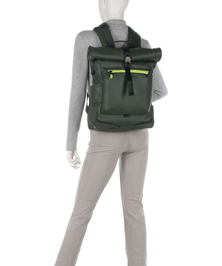 Piquadro Corner 2.0 2.0 Rolltop backpack green