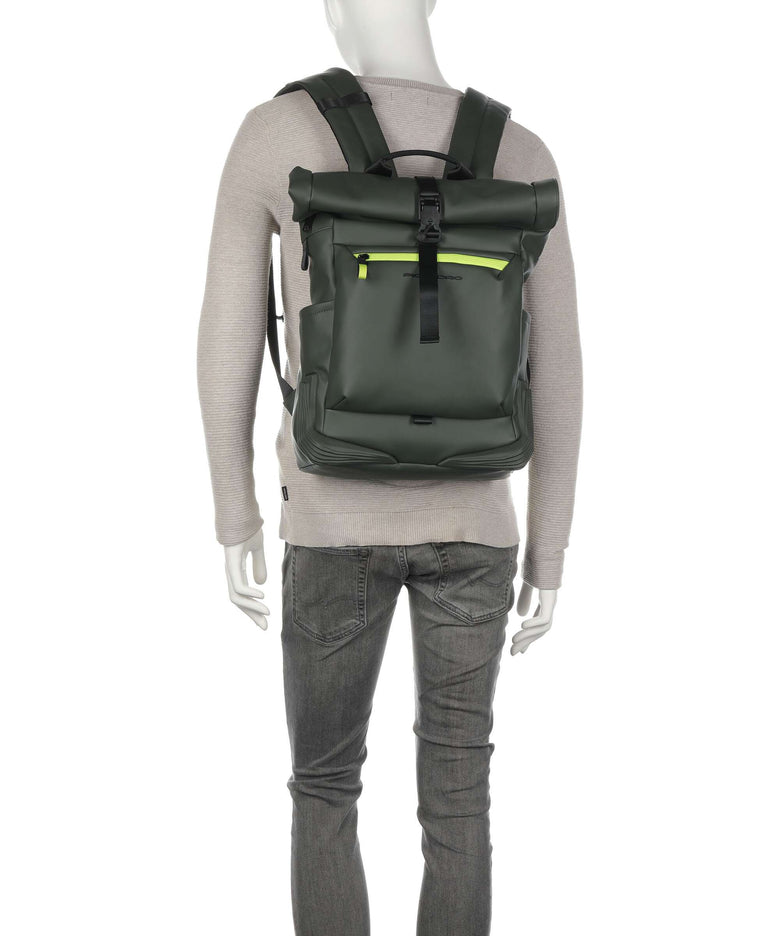 Piquadro Corner 2.0 2.0 Rolltop backpack green
