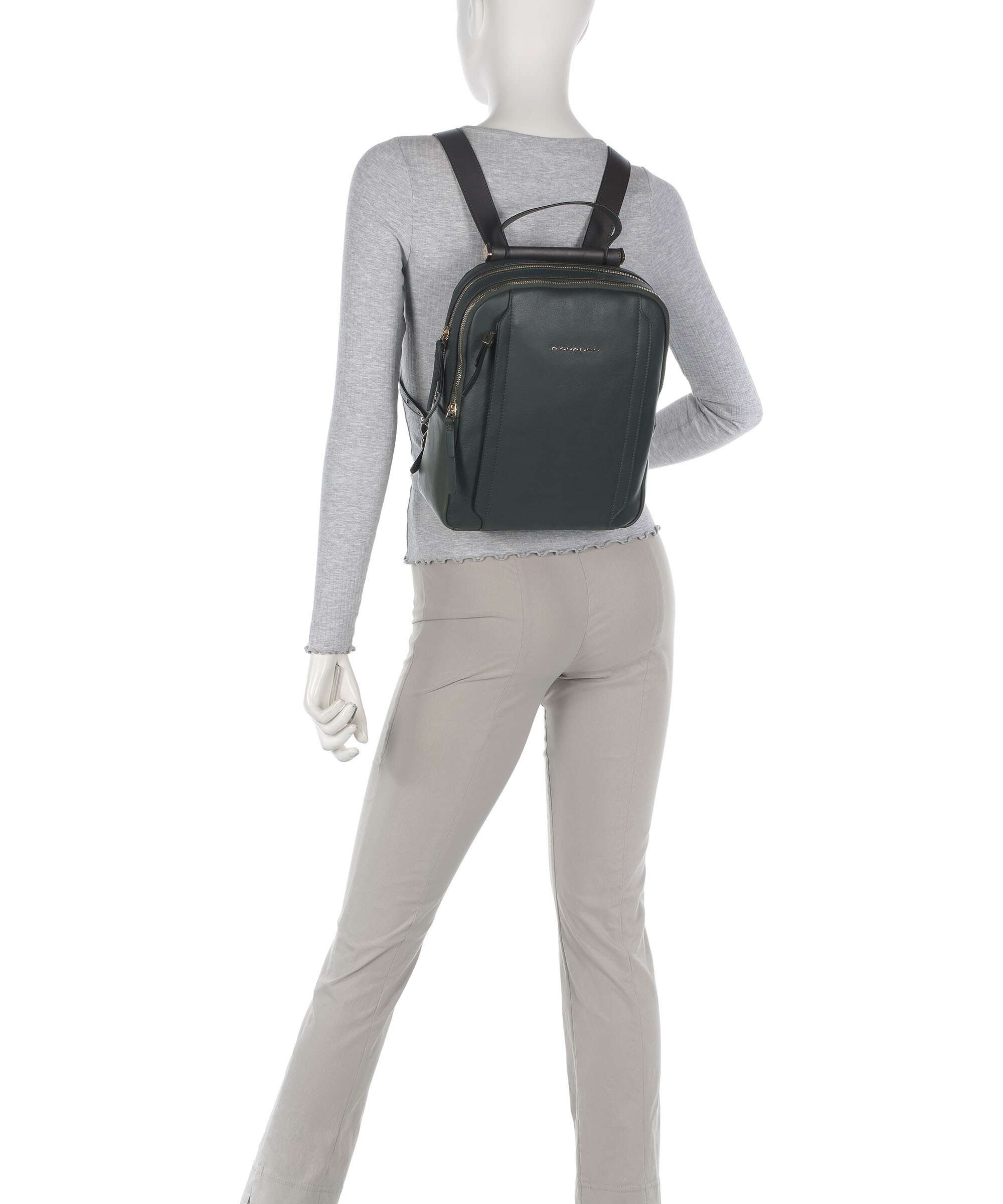 Piquadro Circle RFID Backpack verde bosco/verde oliva