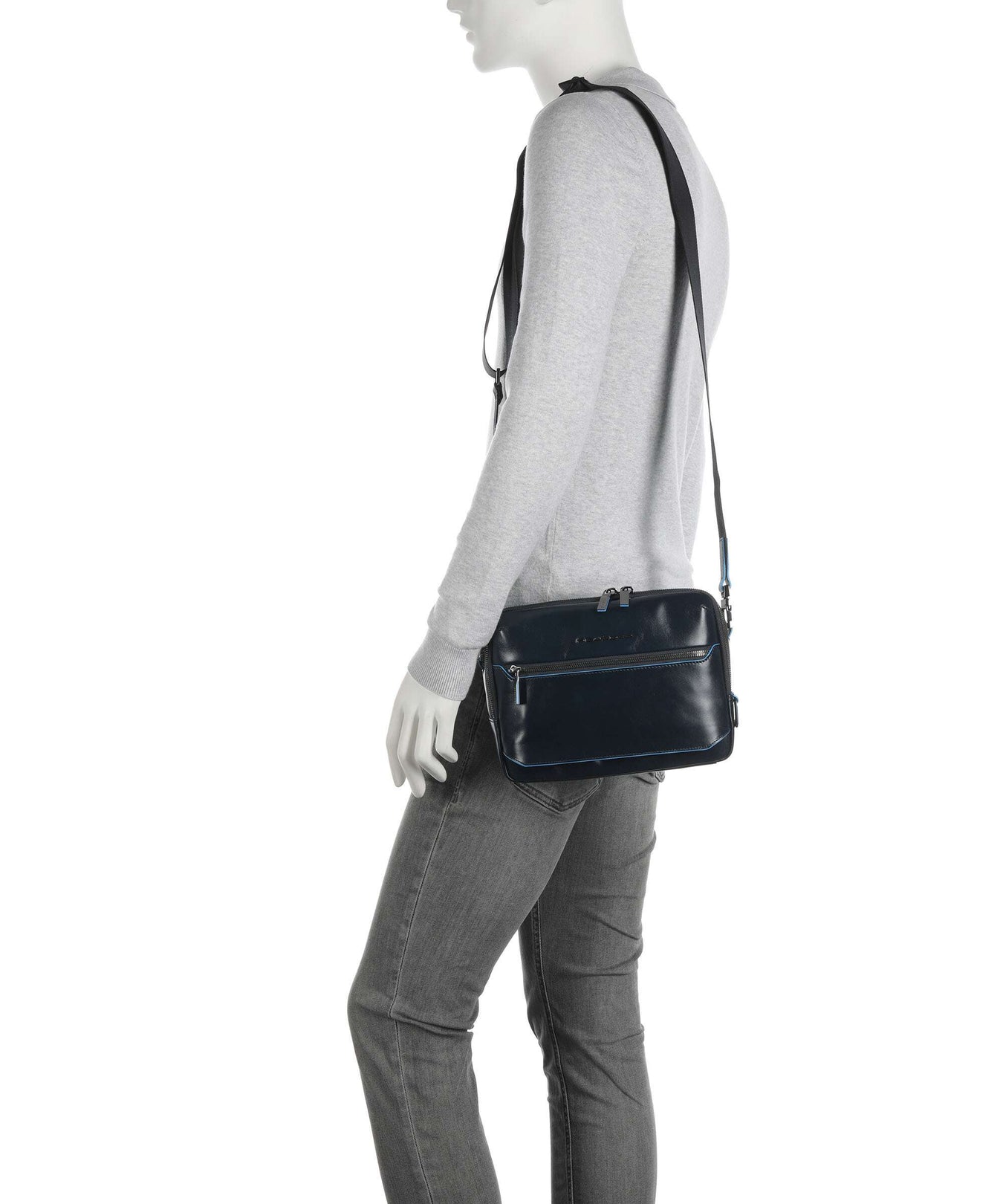 Piquadro Blue Square Crossbody bag blu notte