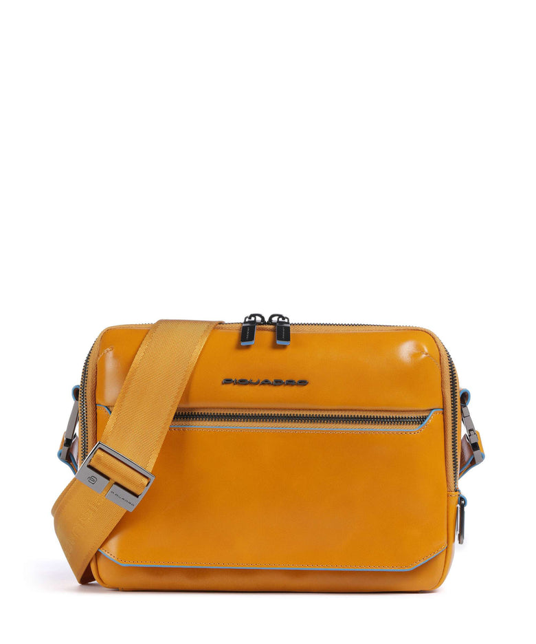 Piquadro Blue Square Crossbody bag giallo zafferano