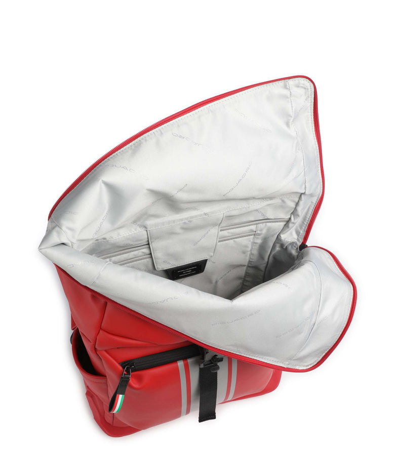 Piquadro Corner Special Ducati Rolltop backpack red