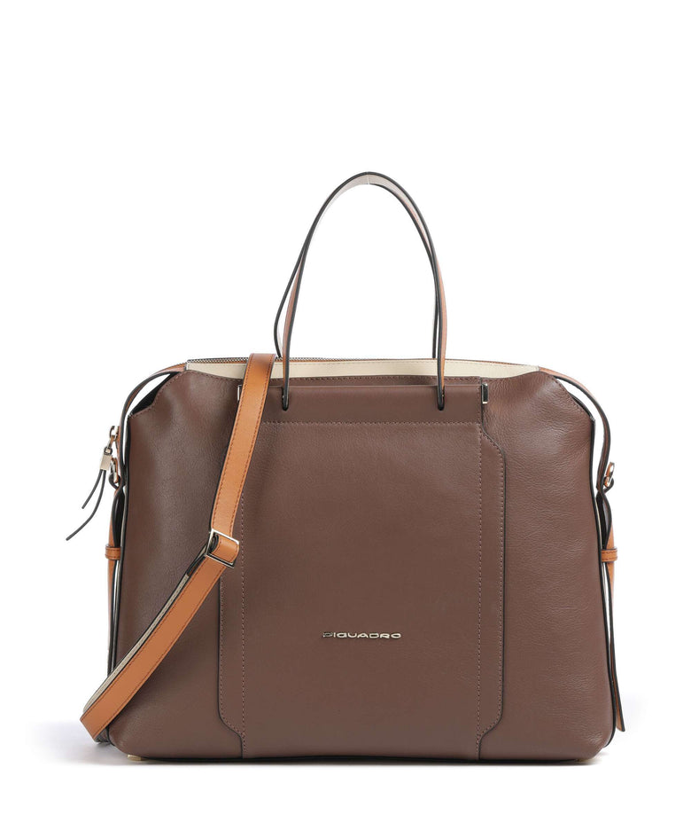 Piquadro Circle Briefcase marrone/beige
