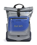 Piquadro Ducati C2OWD Rolltop backpack silver/blue
