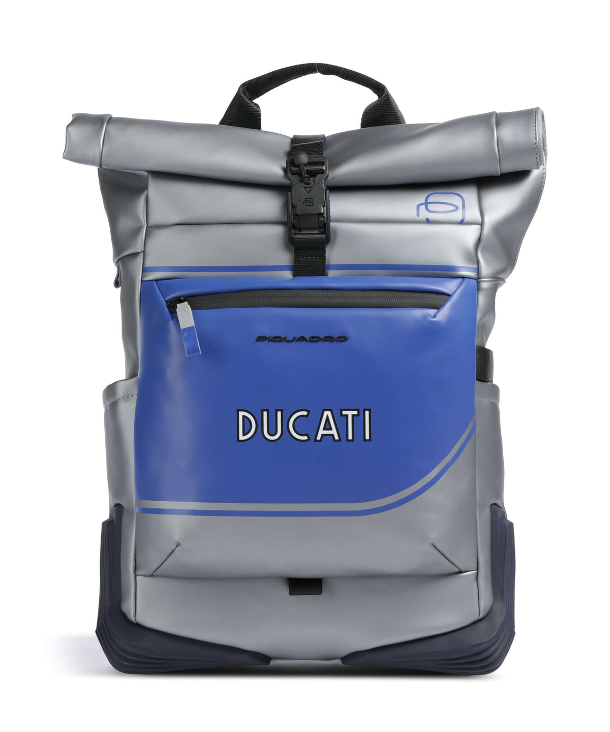 Piquadro Ducati C2OWD Rolltop backpack silver/blue
