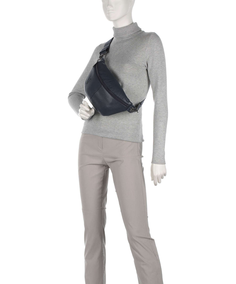 Mandarina Duck Mellow Leather Belt bag dress blue