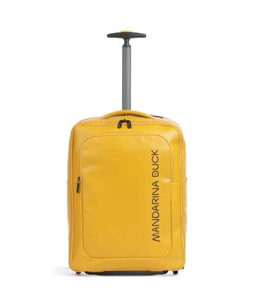 Mandarina Duck Eco Coated Pyörillä varustetut selkäreput duck yellow