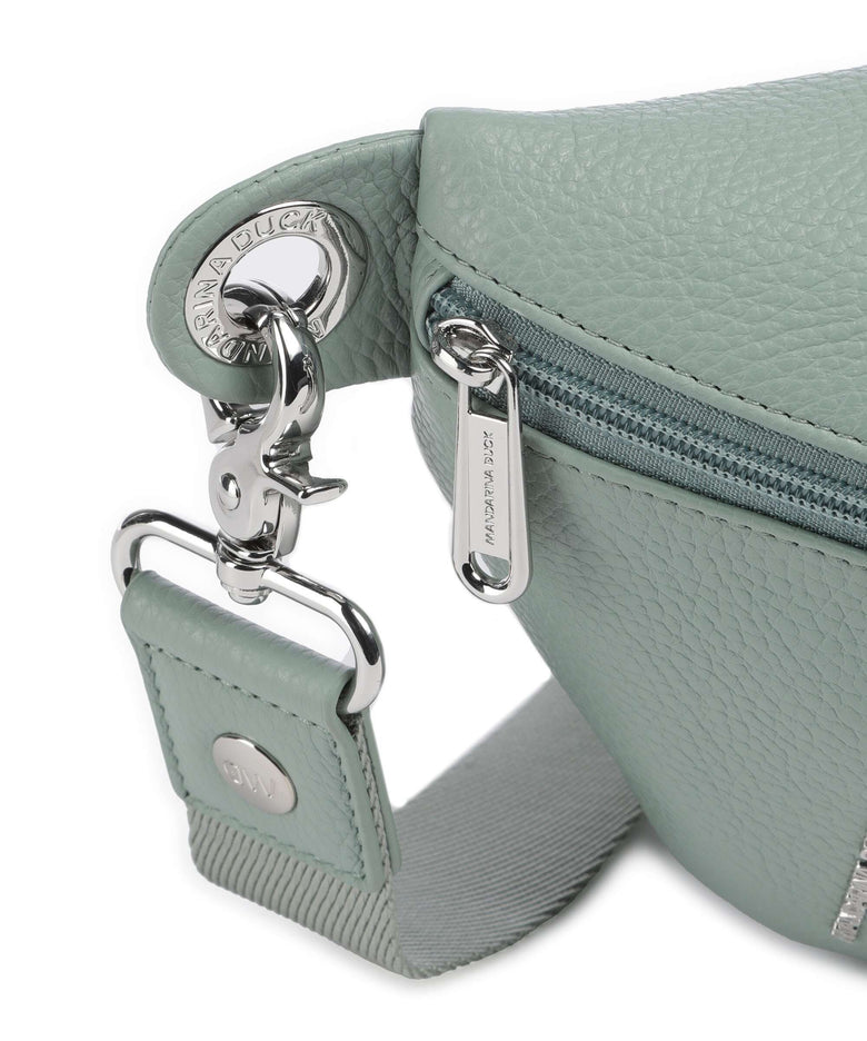 Mandarina Duck Mellow Leather Belt bag iceberg green