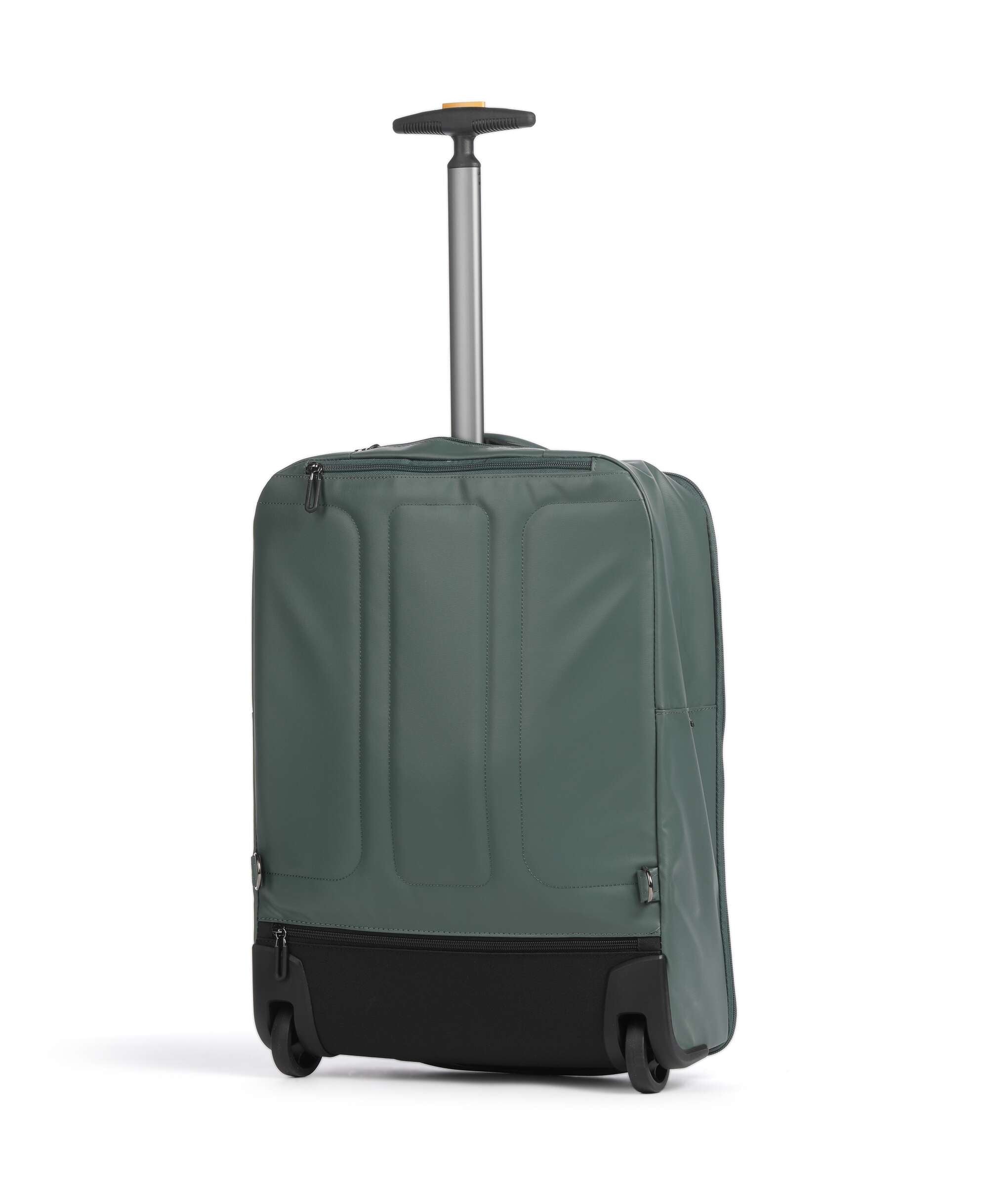 Mandarina Duck Eco Coated Backpack with wheels deep green
