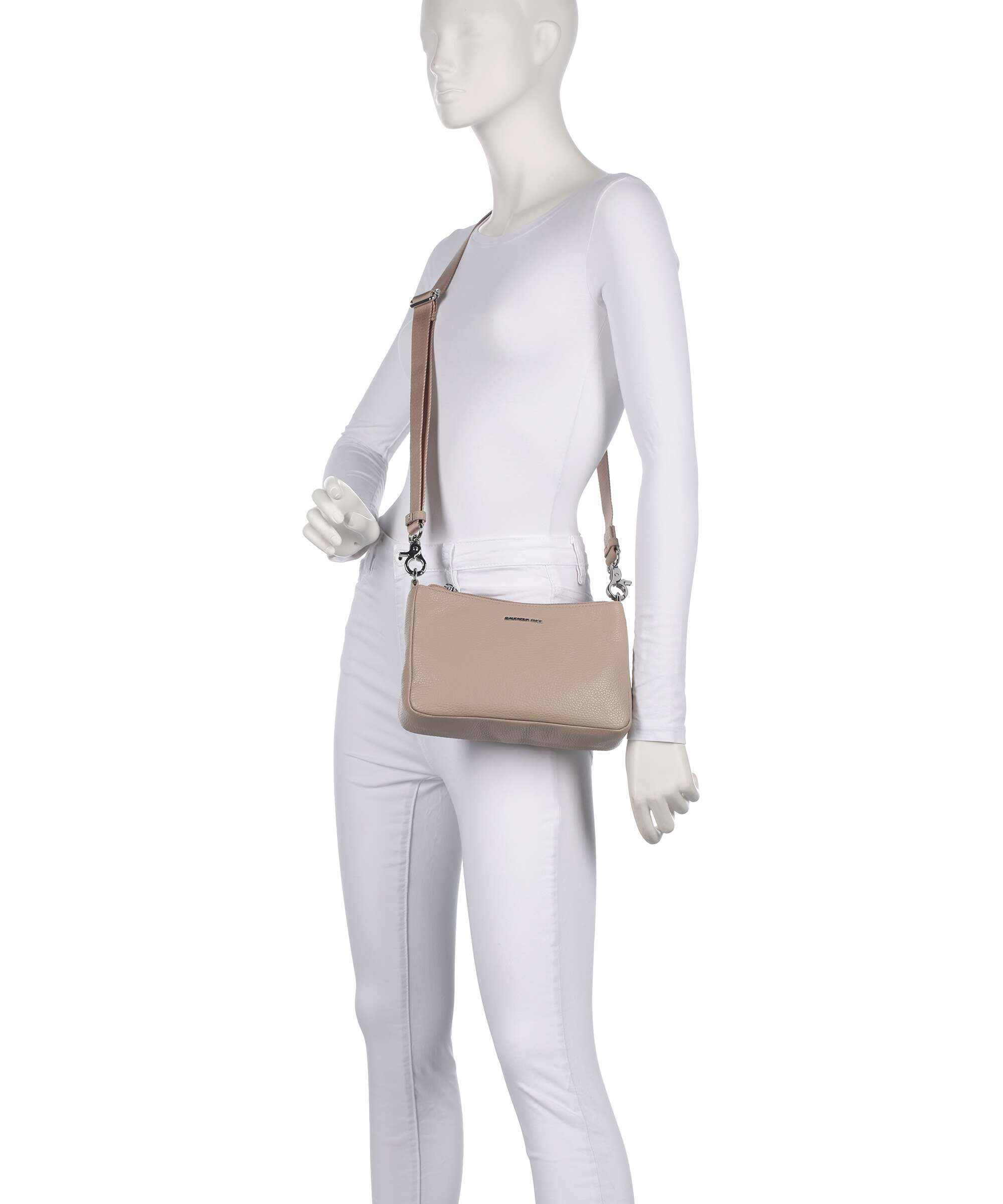 Mandarina Duck Mellow Leather Crossbody bag warm taupe
