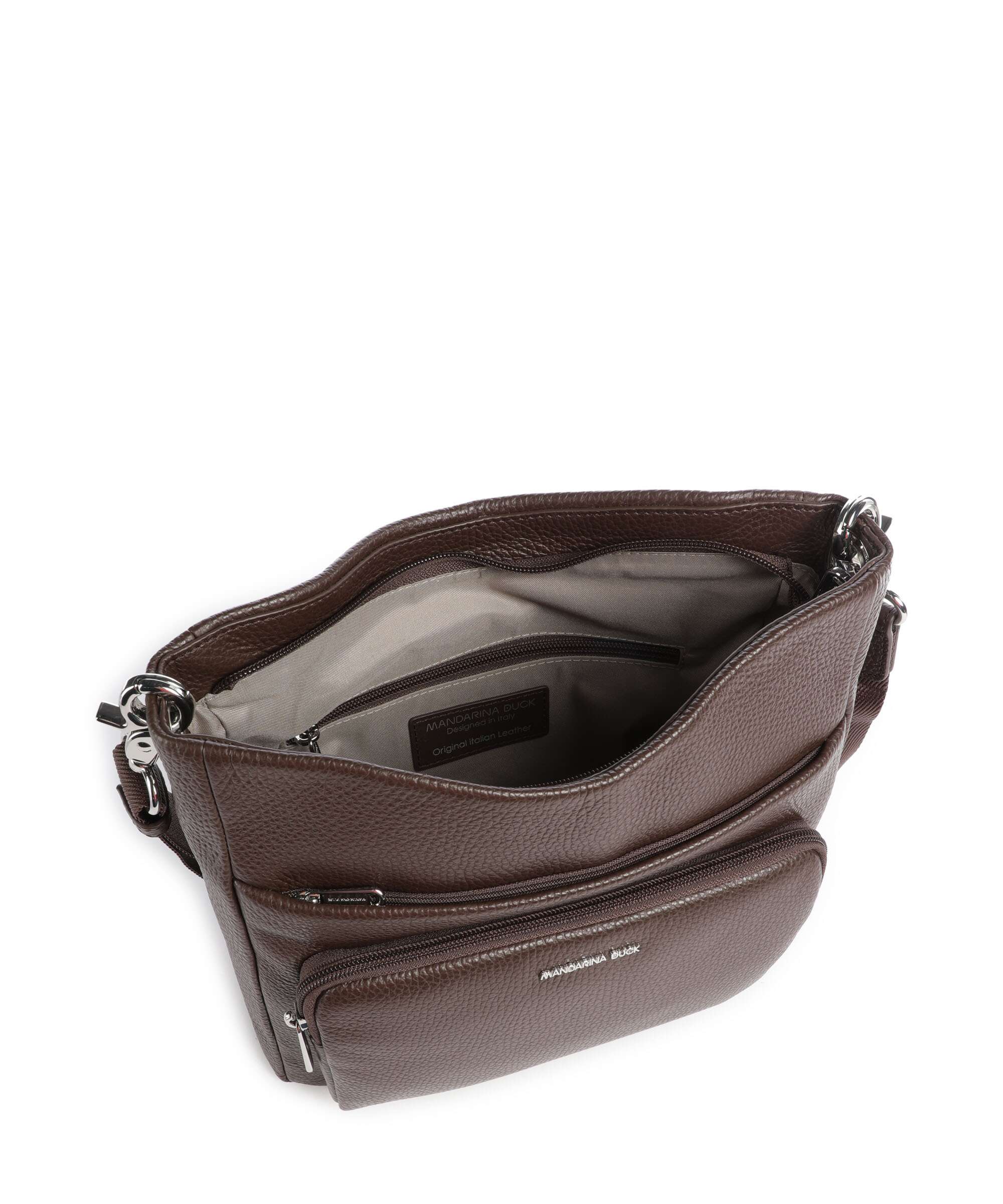Mandarina Duck Mellow Leather Crossbody bag espresso