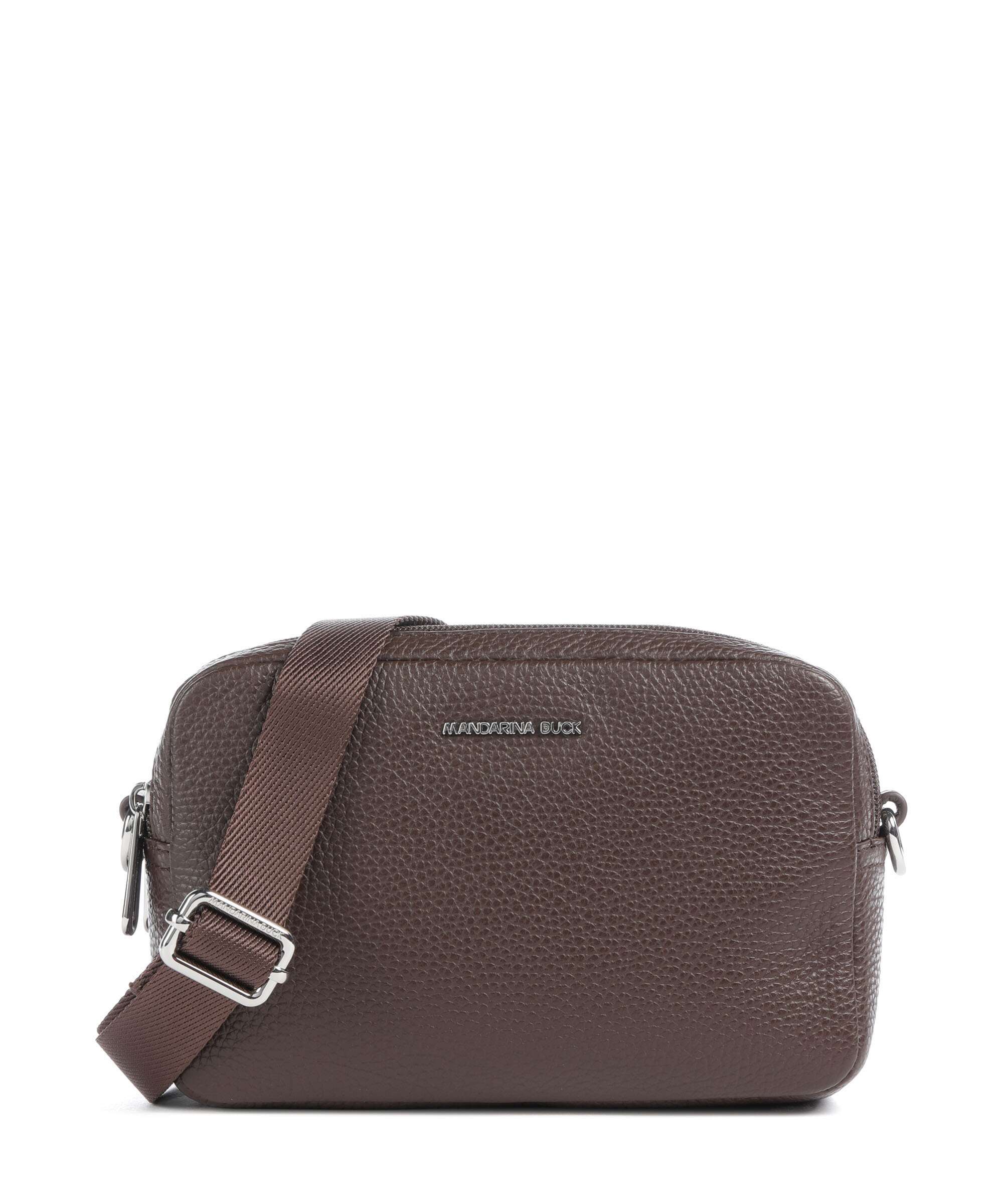Mandarina Duck Mellow Leather Crossbody bag espresso