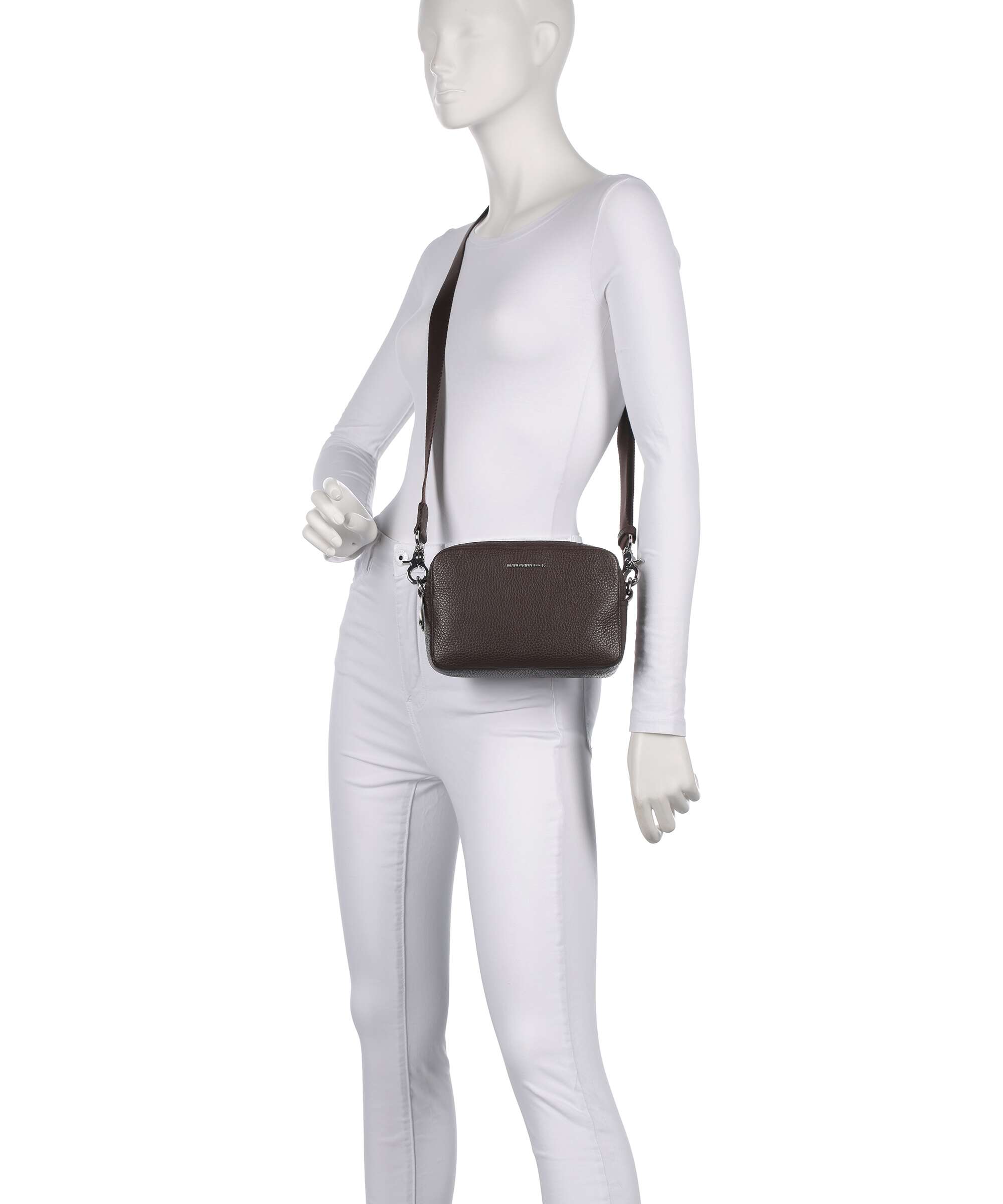 Mandarina Duck Mellow Leather Crossbody bag espresso