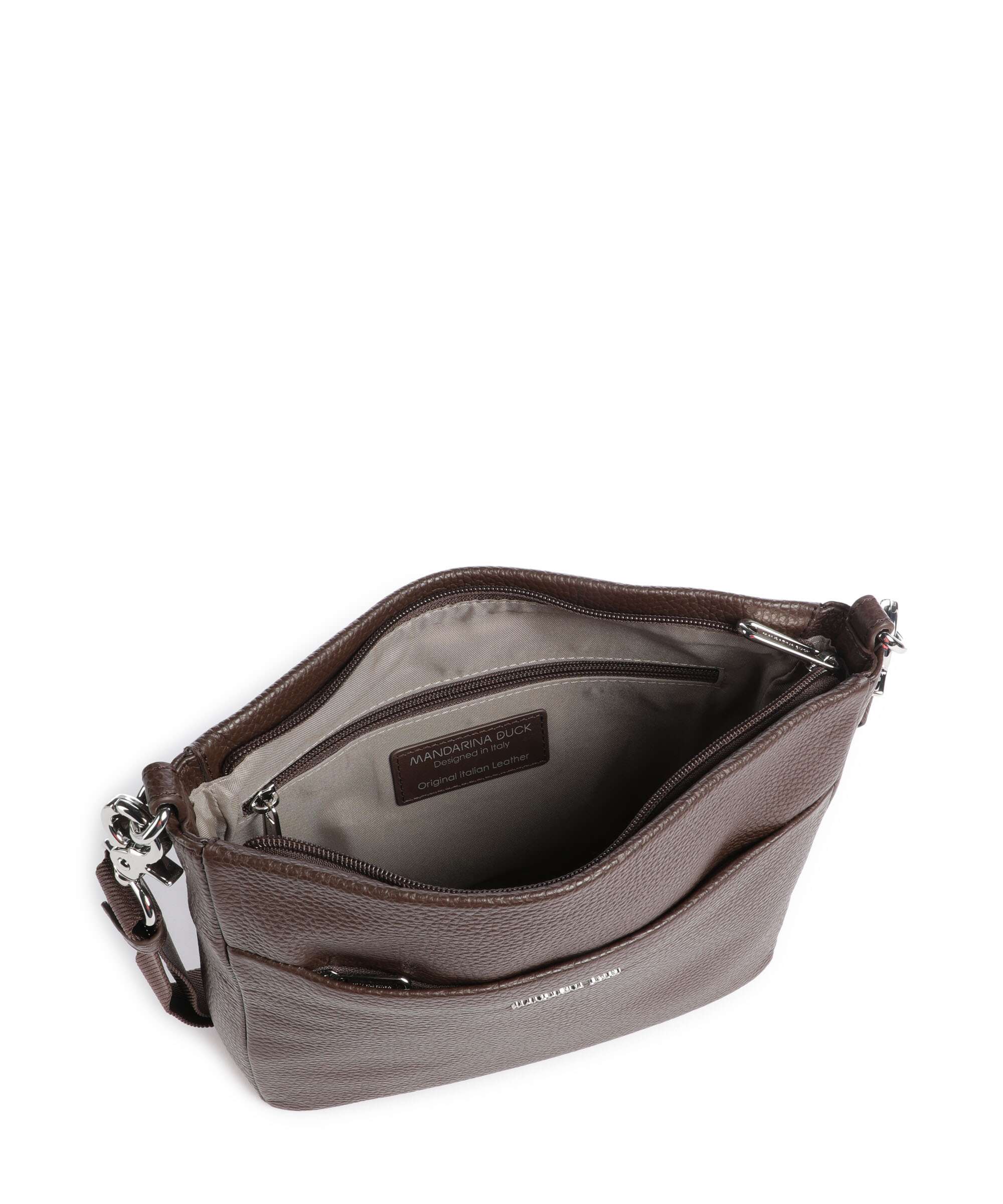 Mandarina Duck Mellow Leather Crossbody bag espresso