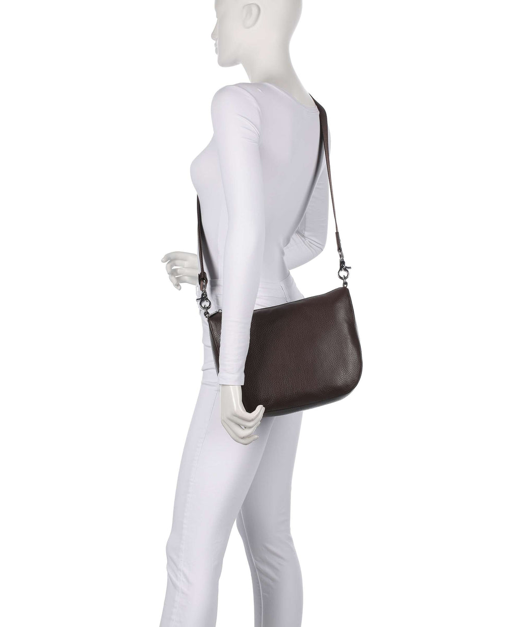 Mandarina Duck Mellow Leather Crossbody bag espresso