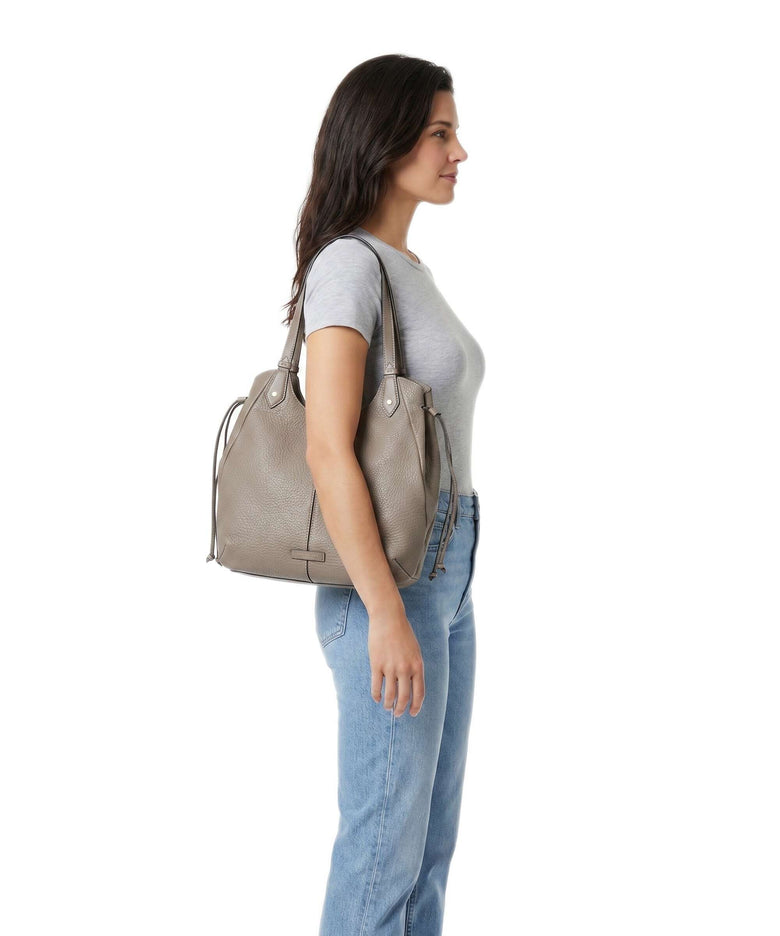 The Bridge Martina Hobo bag greige