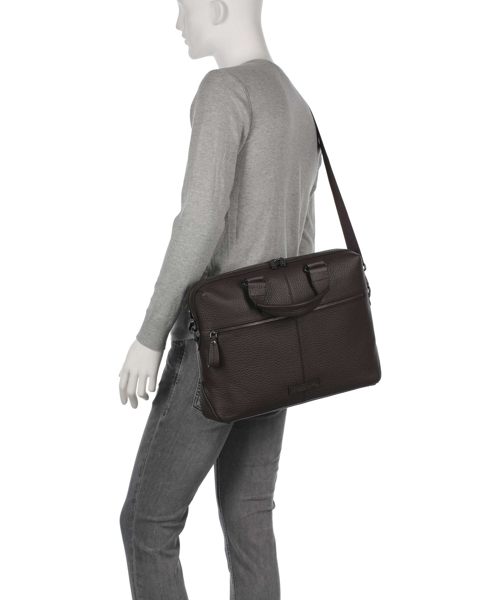 The Bridge Manfredi Briefcase moka