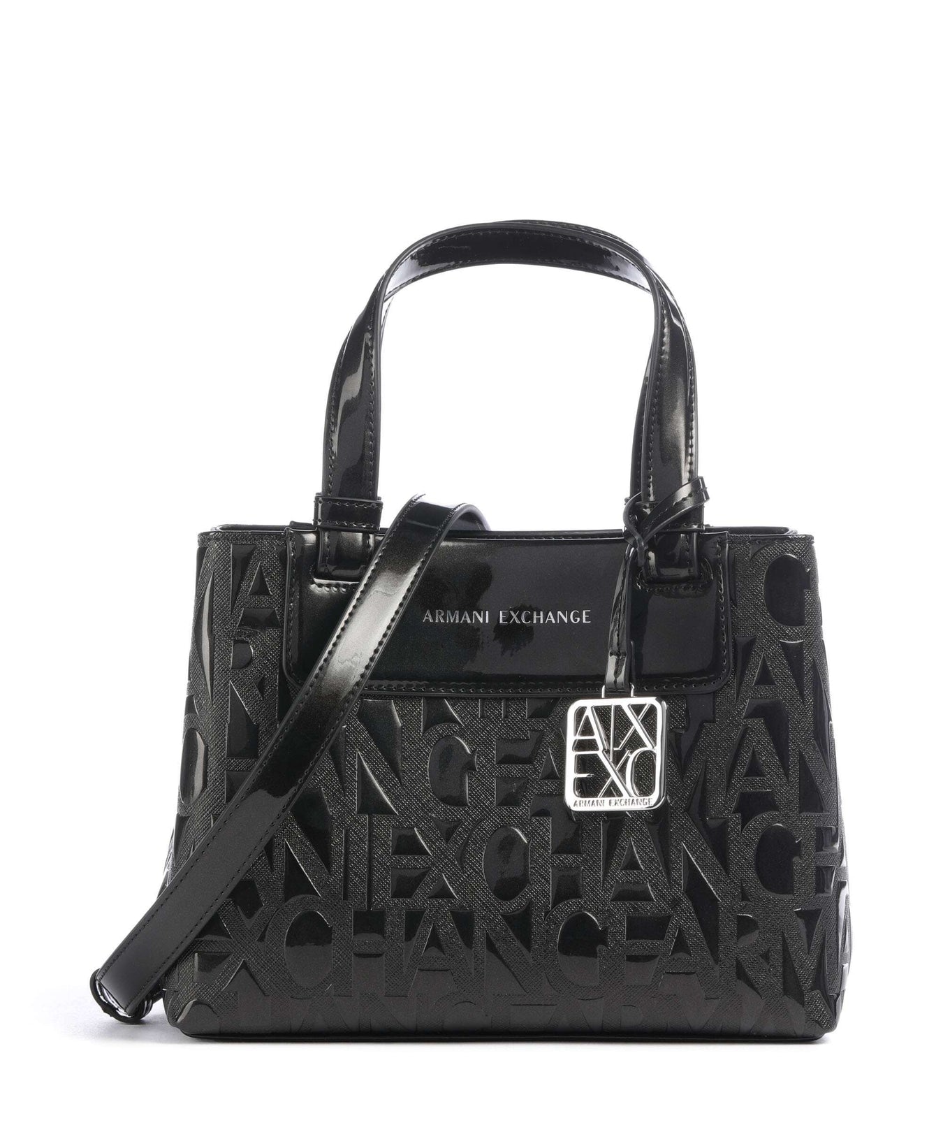 Armani Exchange Liz Patent S Handbag black